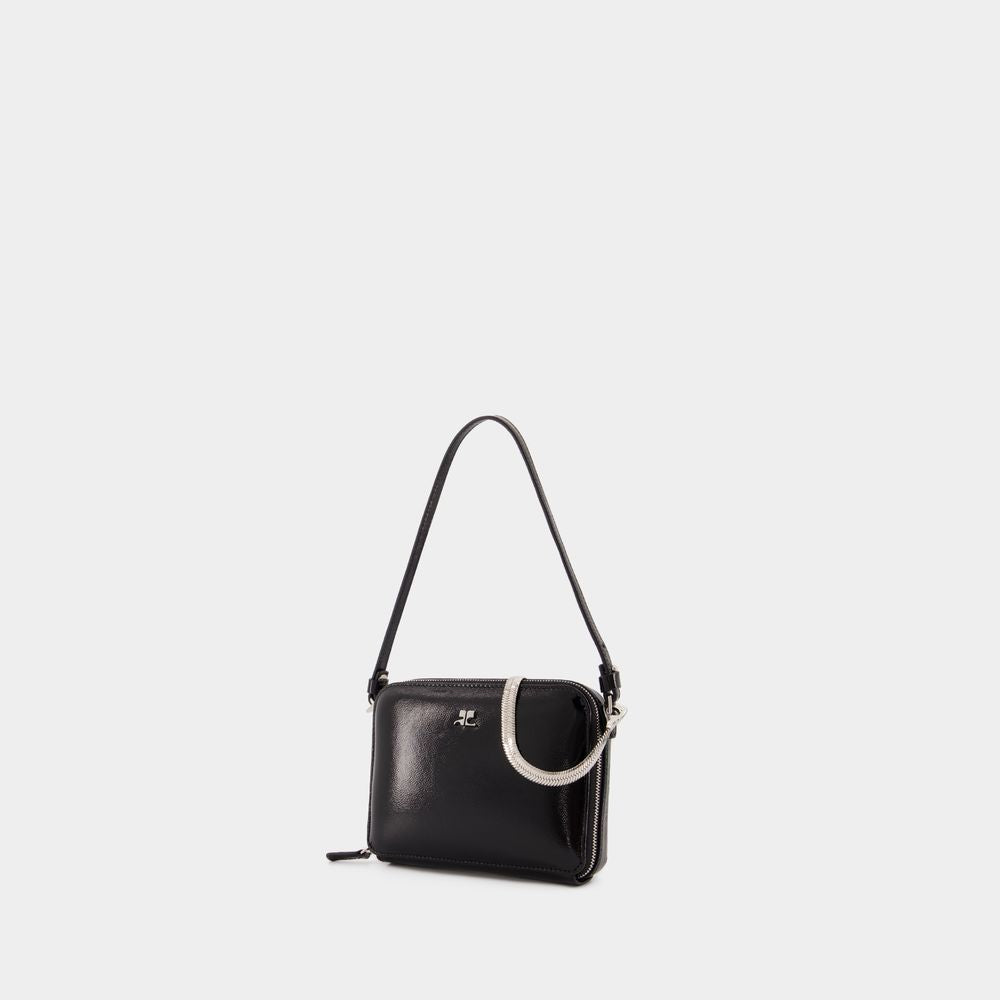 Courrèges BLACK CLOUD BAG IN NAPLAK