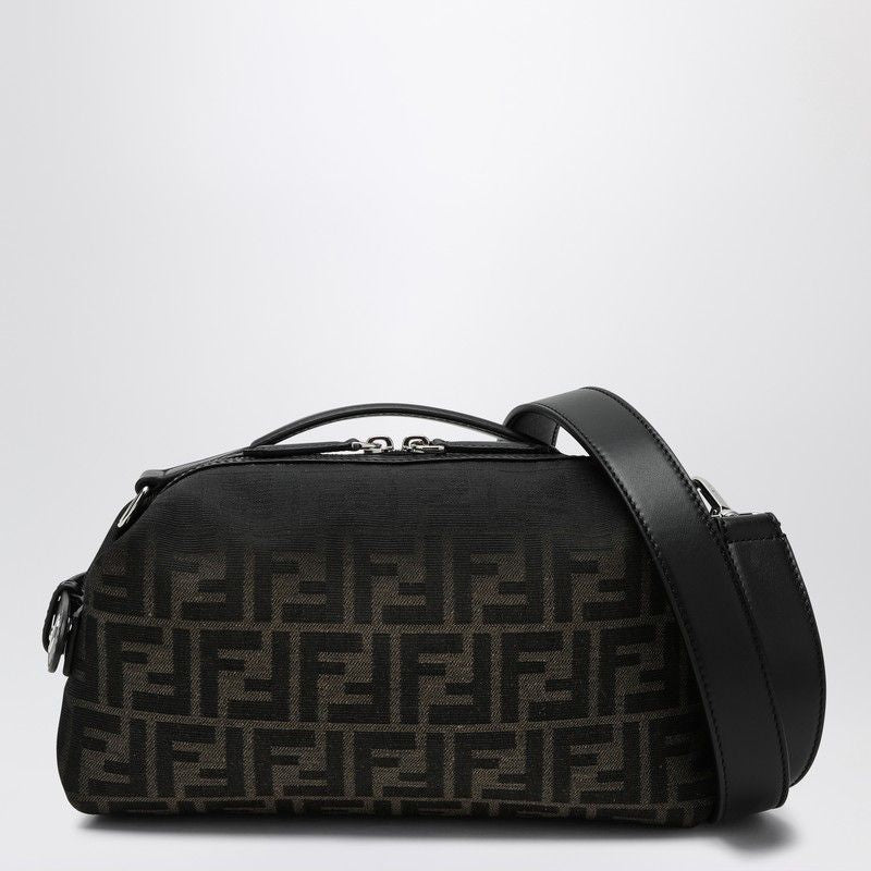 Fendi FF JACQUARD BROWN SMALL SIESTA BAG