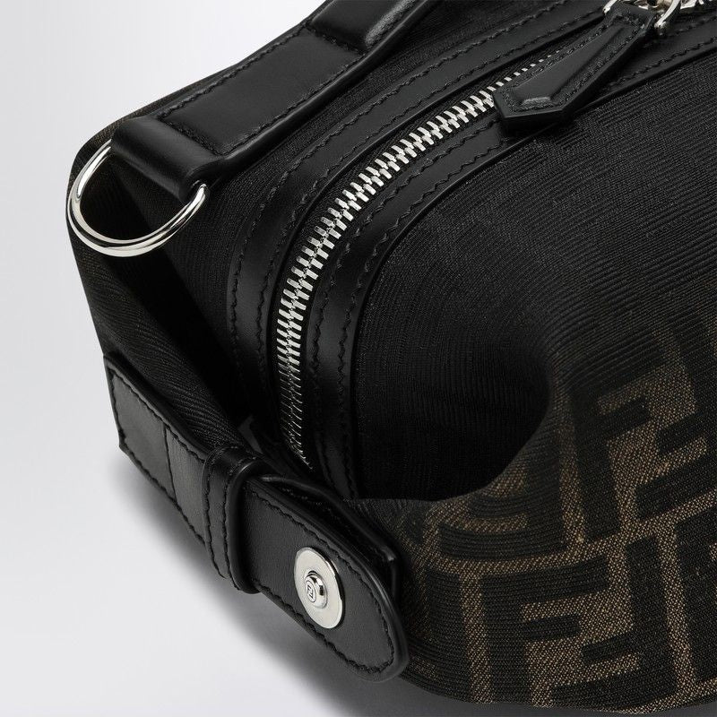 Fendi FF JACQUARD BROWN SMALL SIESTA BAG