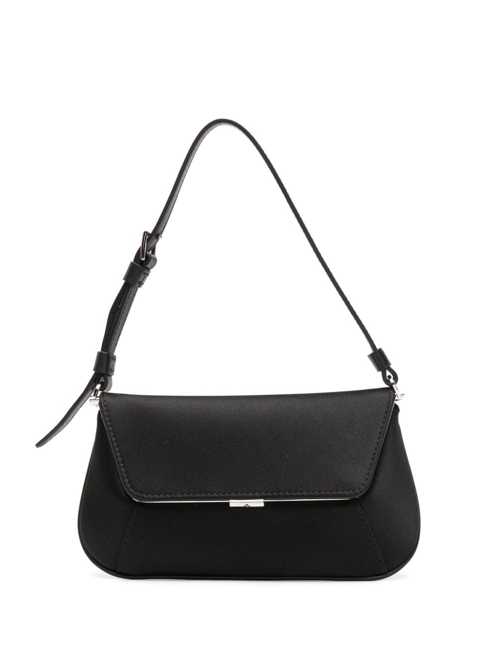 Amina Muaddi Ami Mini Satin Shoulder Bag