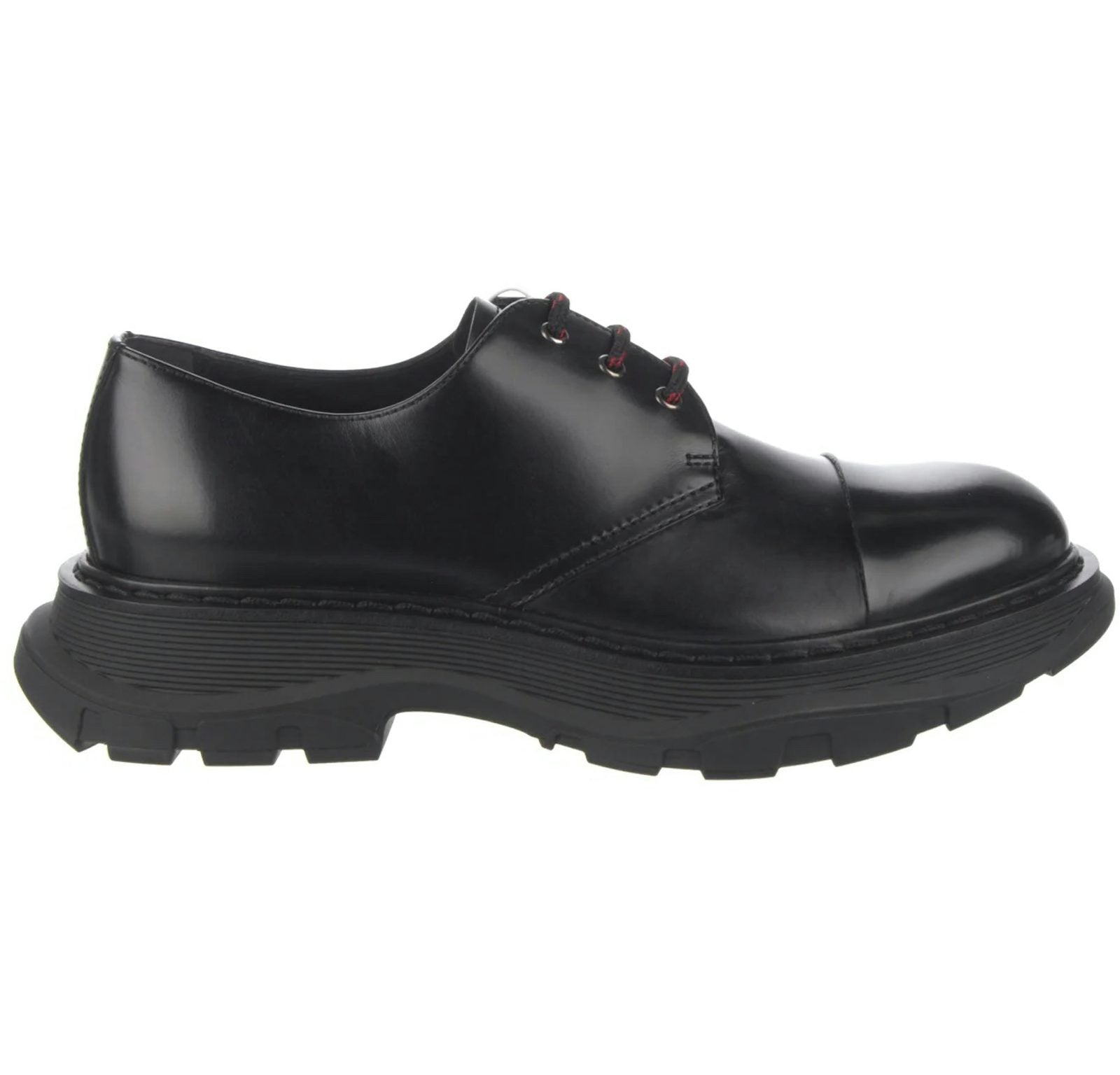 Alexander McQueen Leather Derby Shoe Black