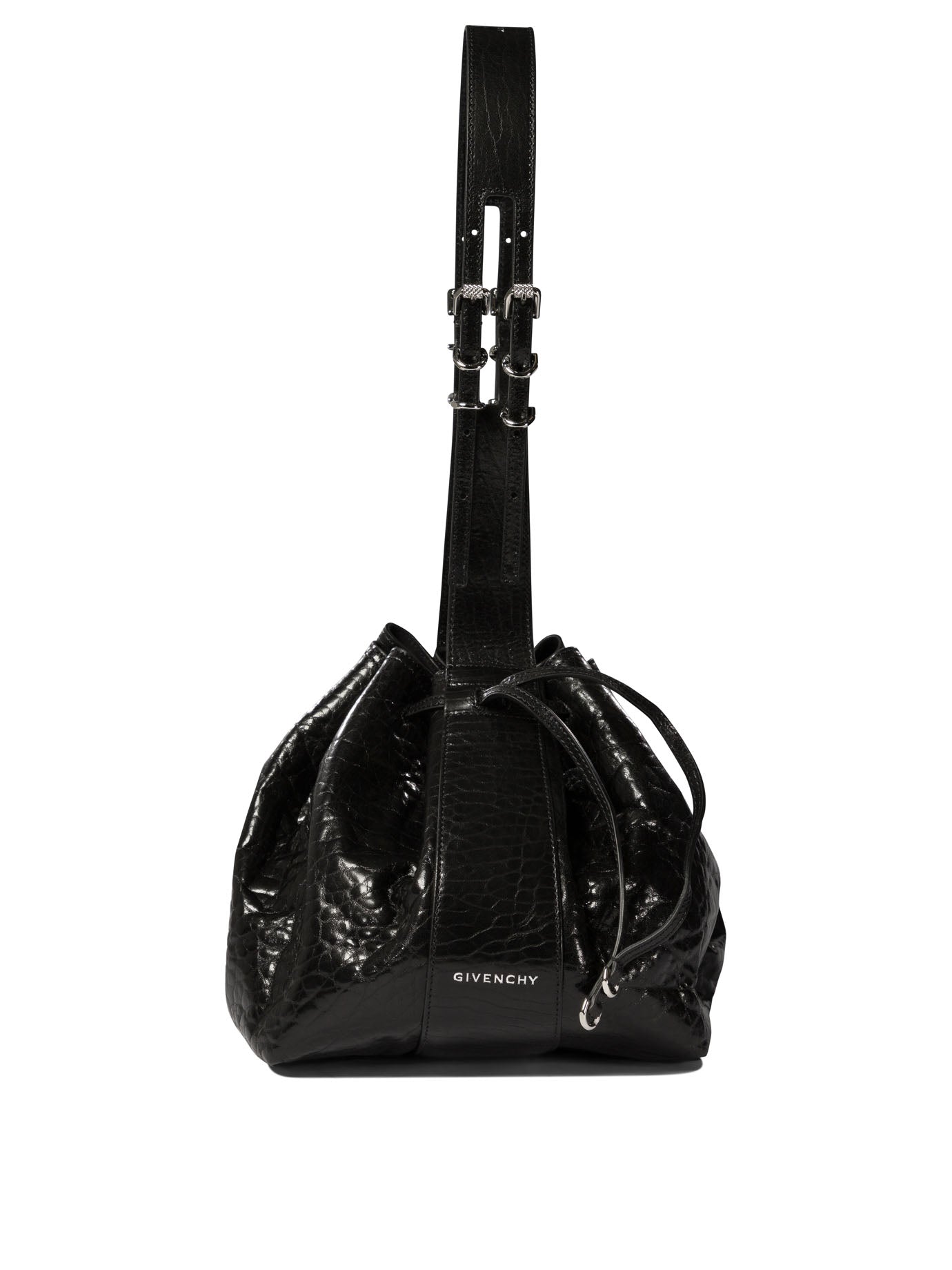 Givenchy "PUMPKIN MEDIUM" SHOULDER BAG IN CRAQUELÉ PATENT LEATHER
