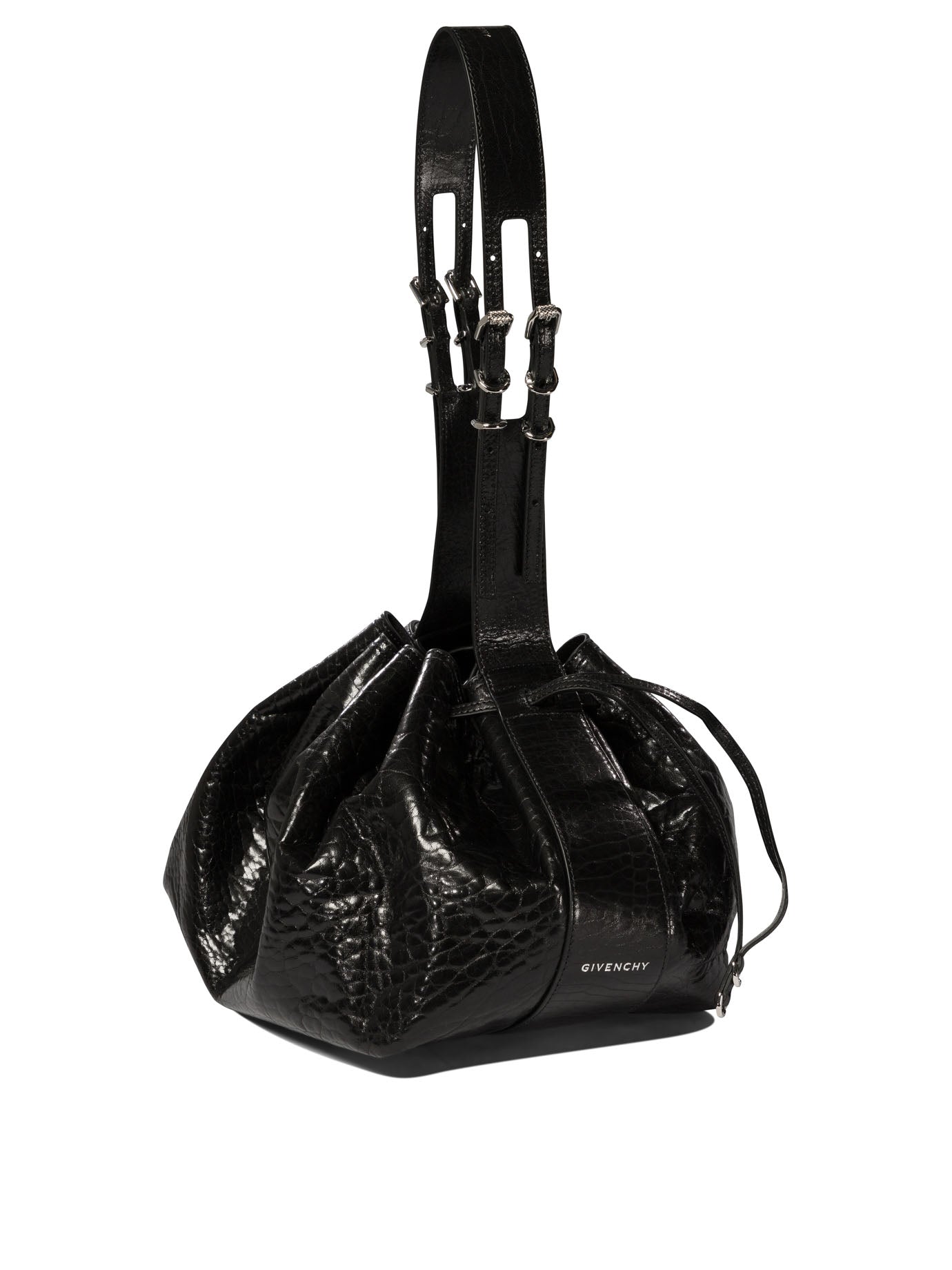 Givenchy "PUMPKIN MEDIUM" SHOULDER BAG IN CRAQUELÉ PATENT LEATHER