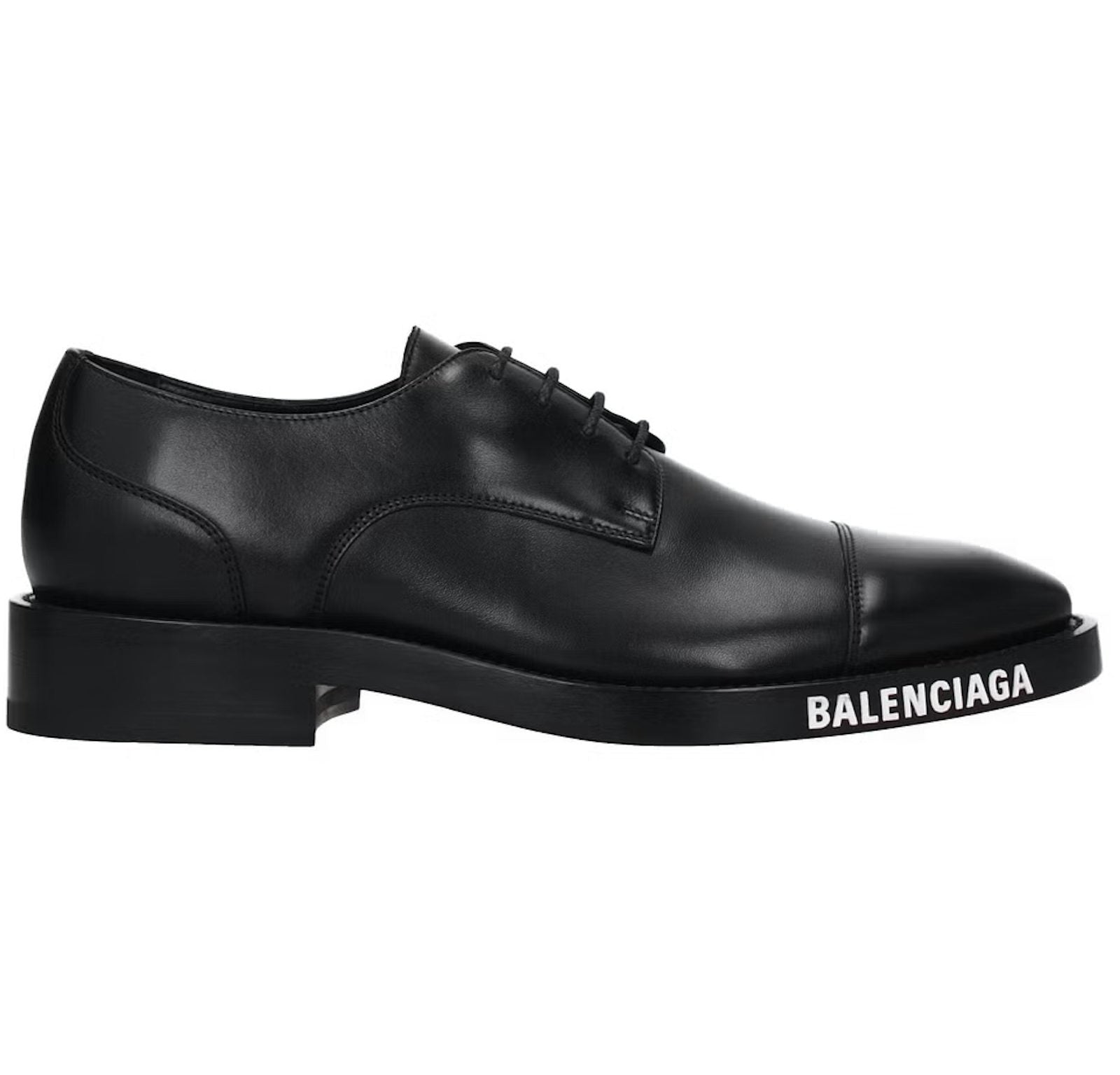 Balenciaga Derby Logo Lace-Up Shoe Black