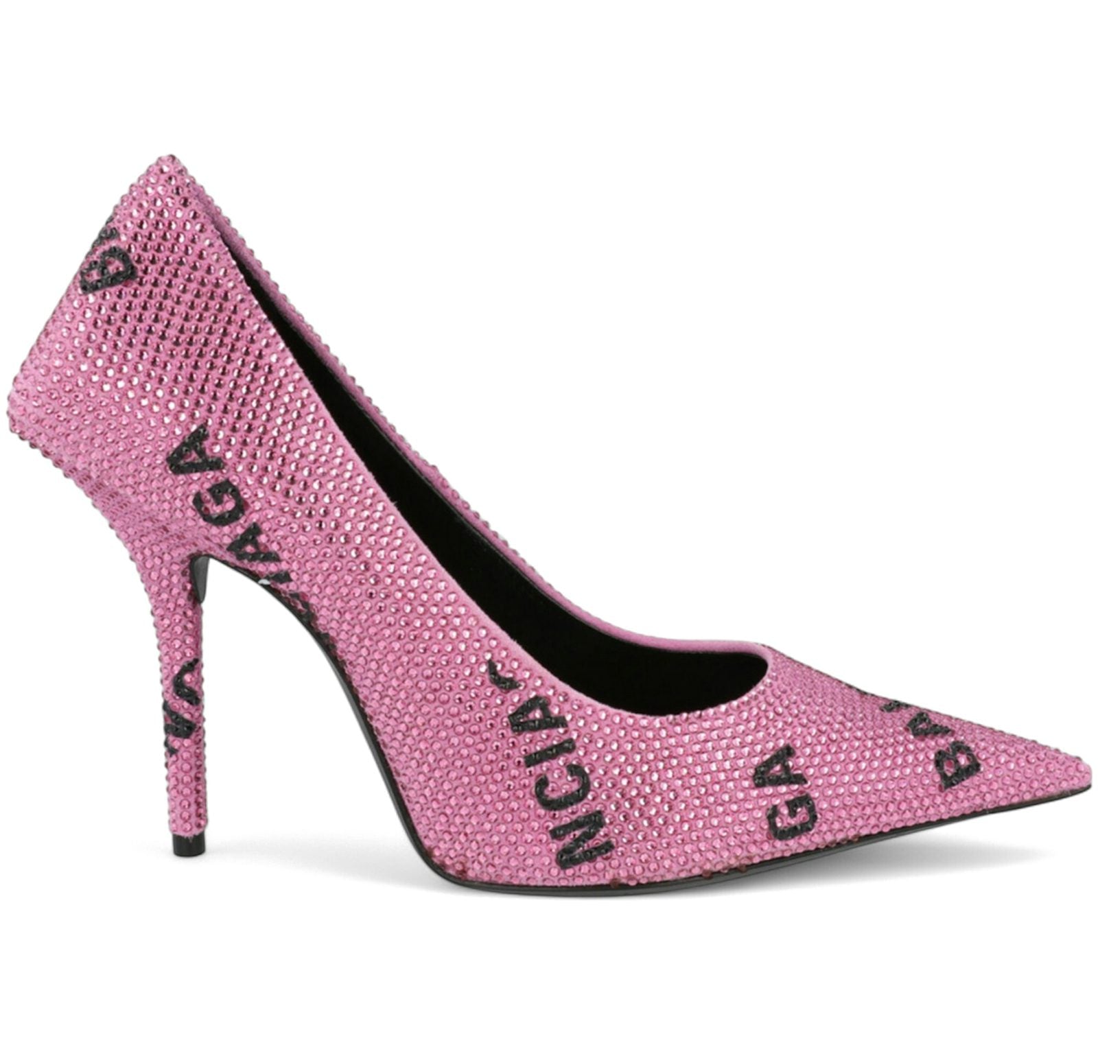 Balenciaga Square Knife Embellished Pumps Pink Black (Women's)