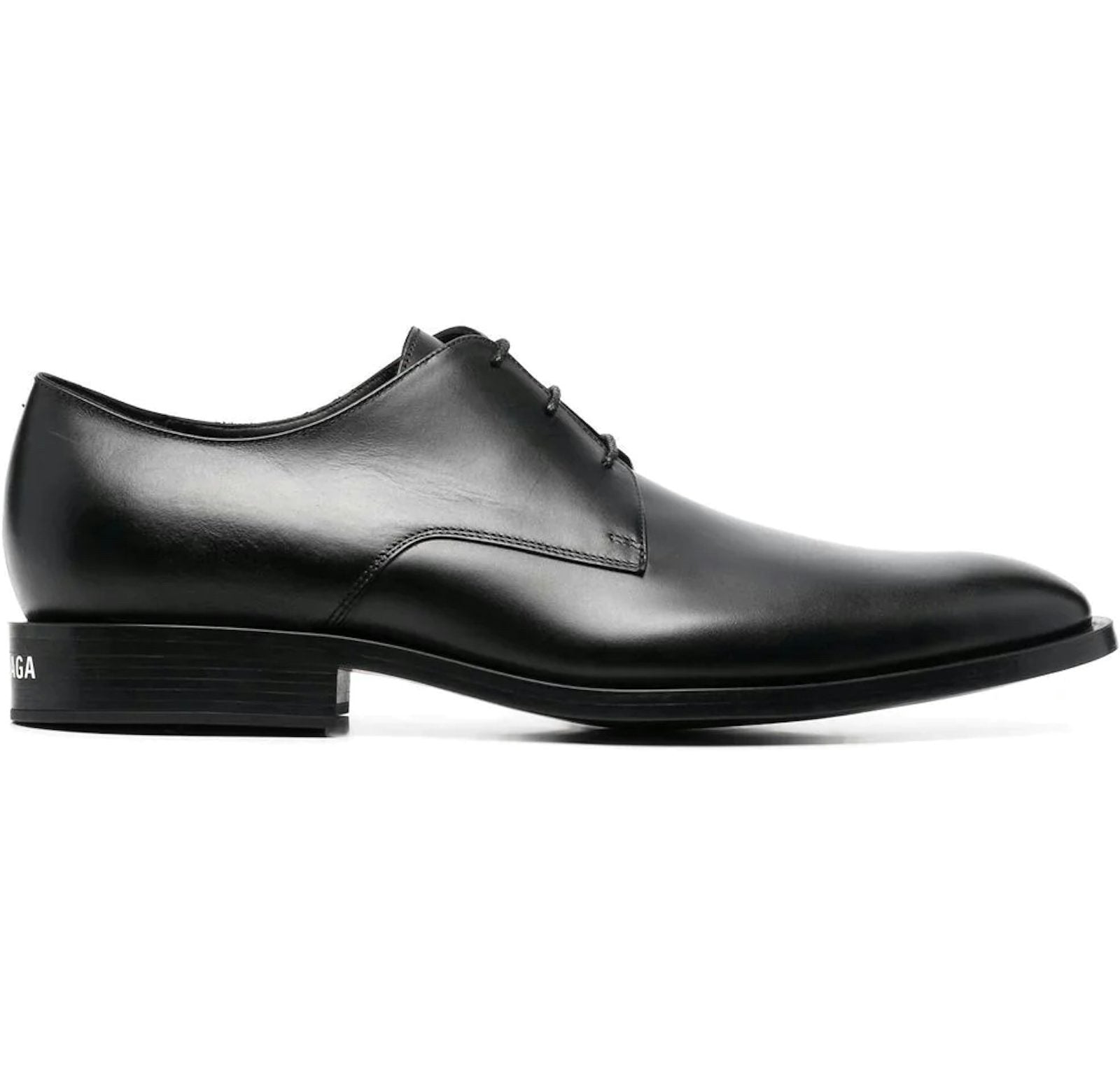 Balenciaga Wallstreet Almond-Toe Derby Shoe Black