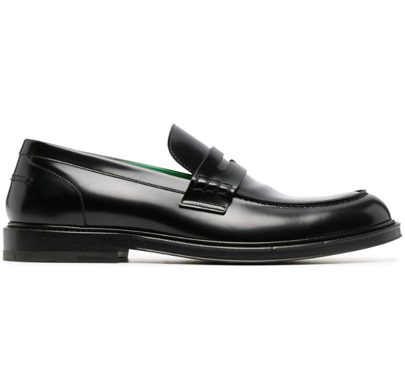 Bottega Veneta Tie Brushed Leather Loafer Black