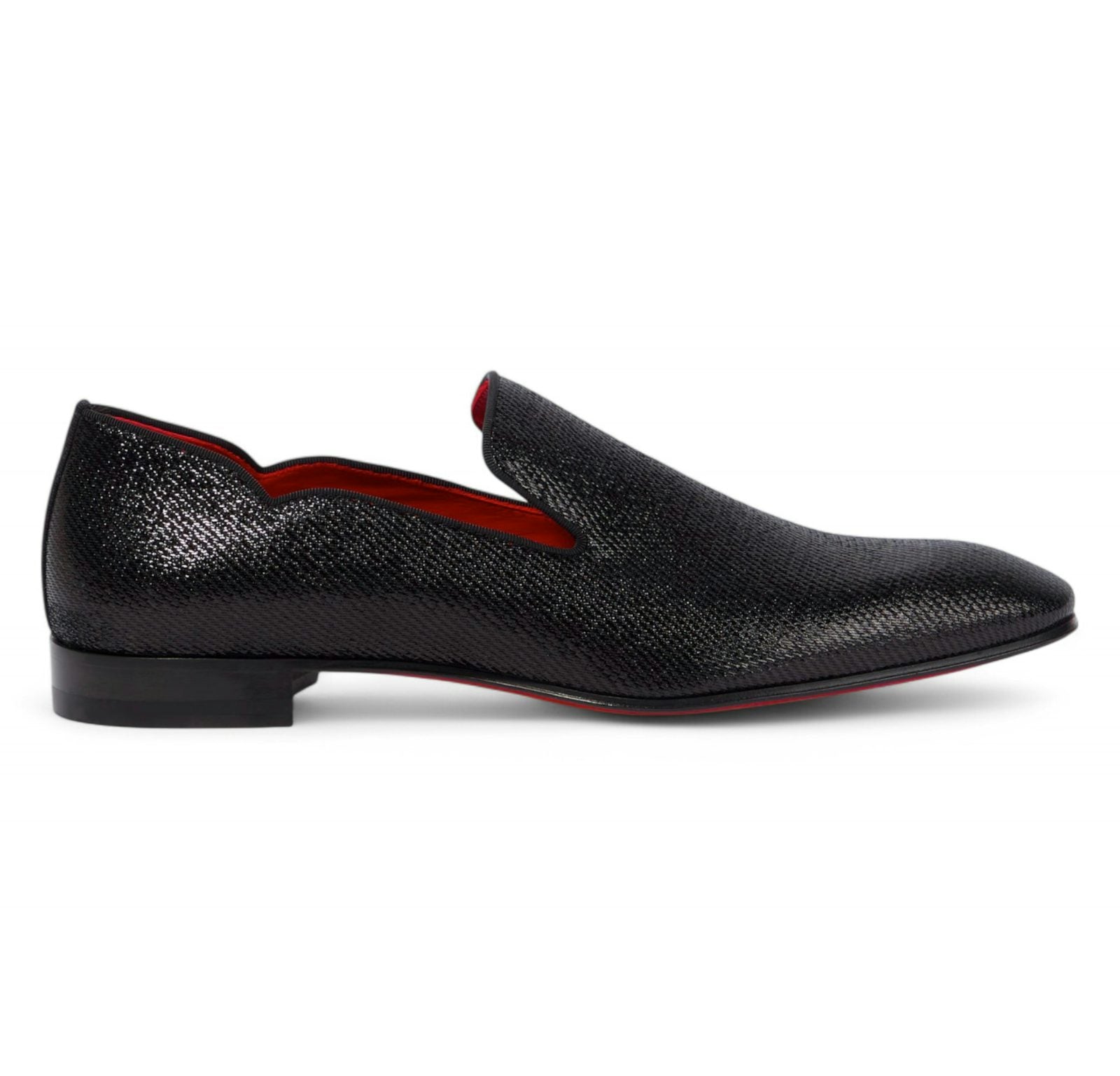 Christian Louboutin Dandy Chick Orlato Flat Loafers Black Lin Loubi