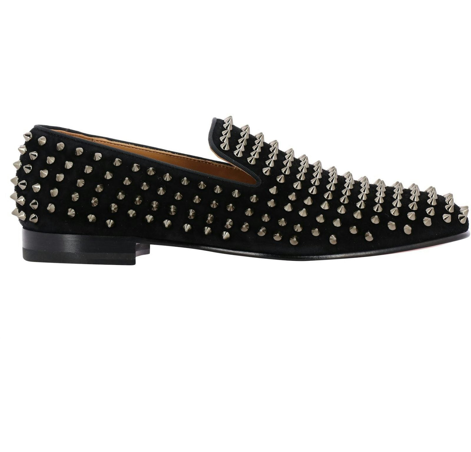 Christian Louboutin Rollerboy Spikes Flat Black Velvet