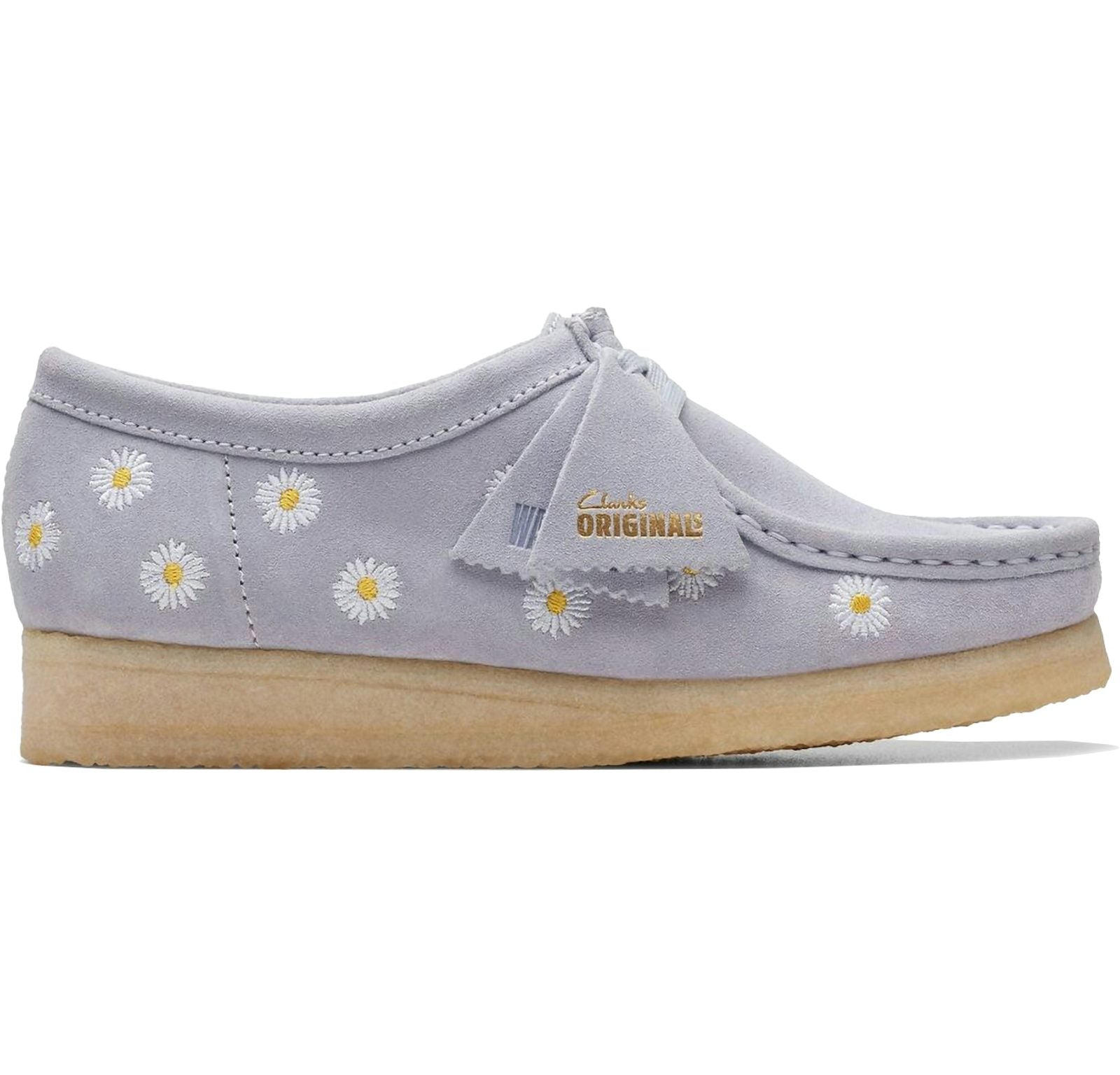 Clarks Originals Wallabee Cloud Grey Daisy Embroidery (Women's)