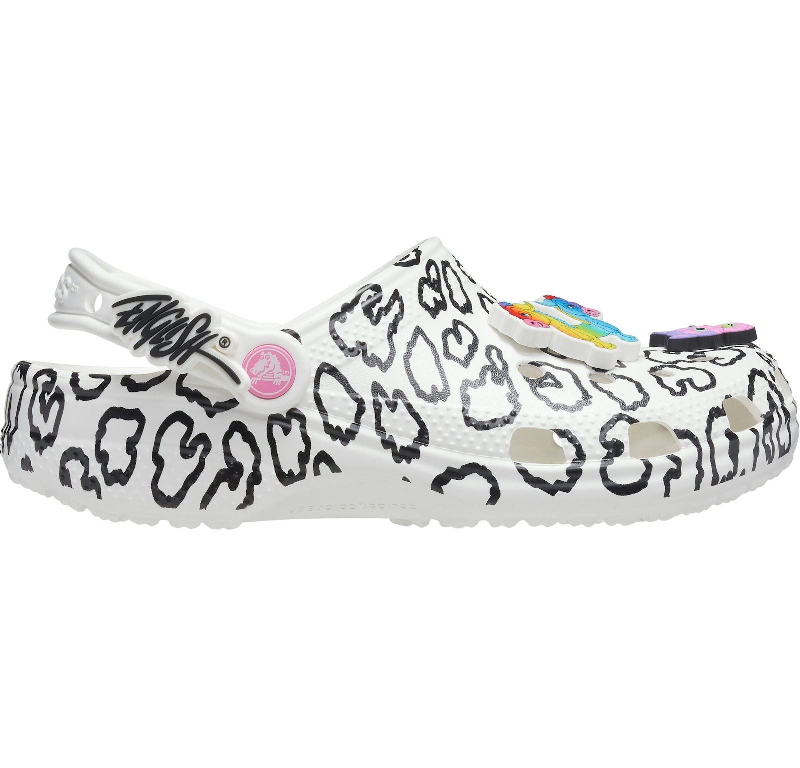 Crocs Classic Clog Ron English Party Animals Cheetah White (Women's)