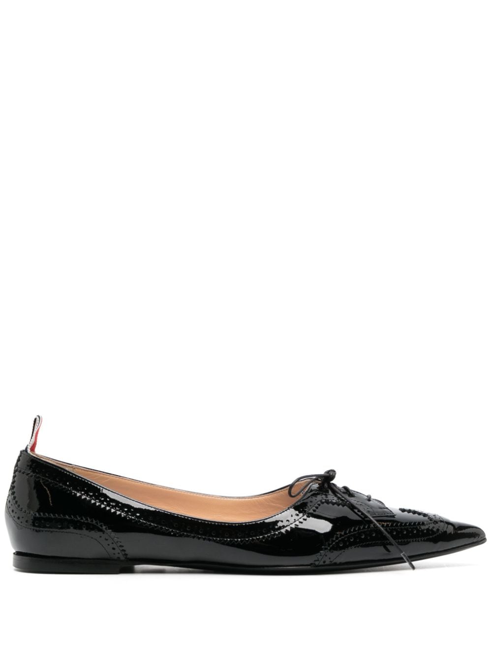 Thom Browne POINTED-TOE PATENT LEATHER LOAFERS