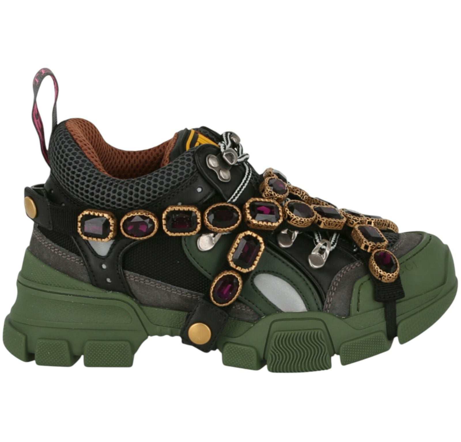 Gucci Flashtrek SEGA Green Removable Crystal (Women's)