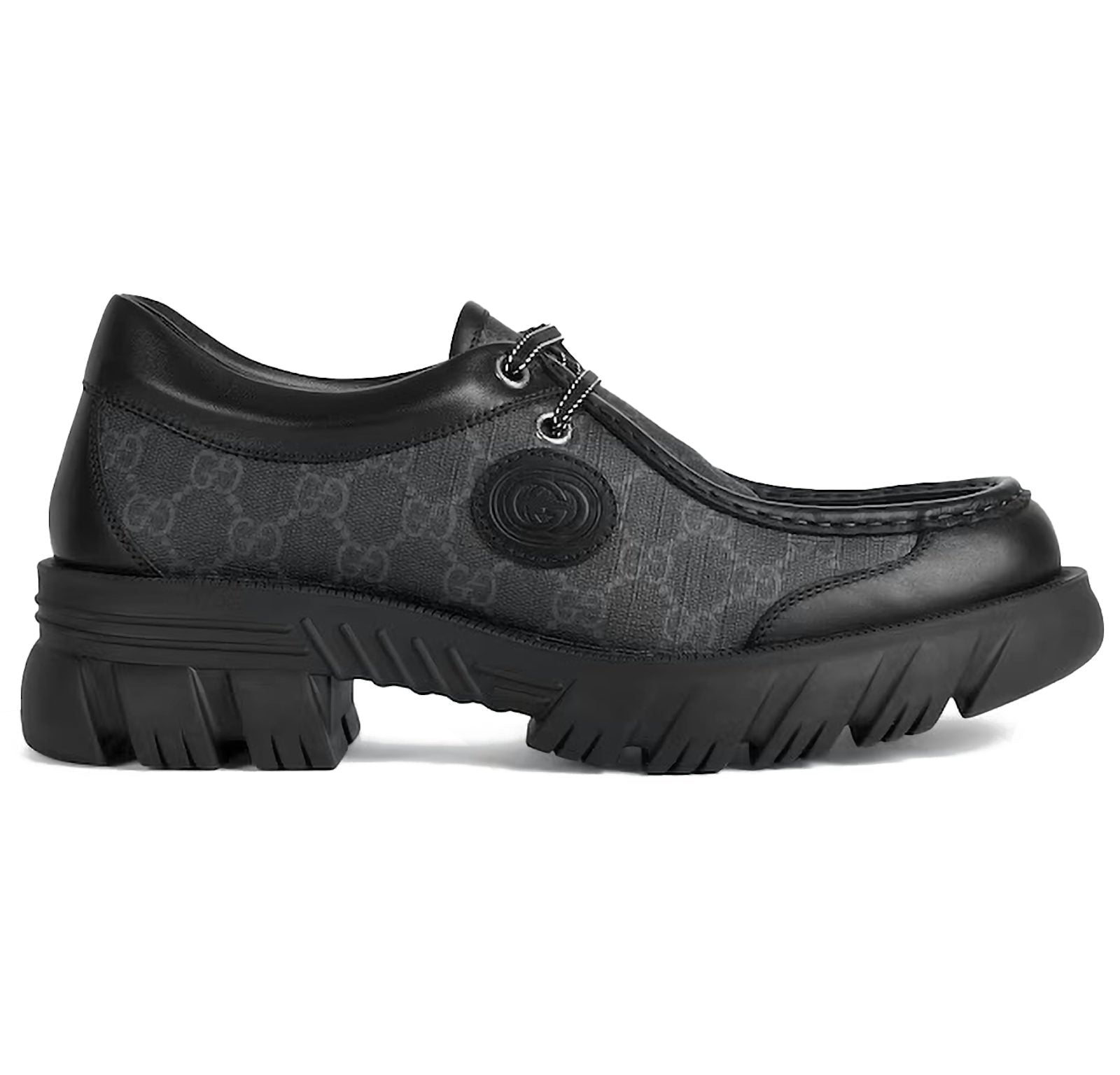 Gucci Lace Up GG Monogram Black