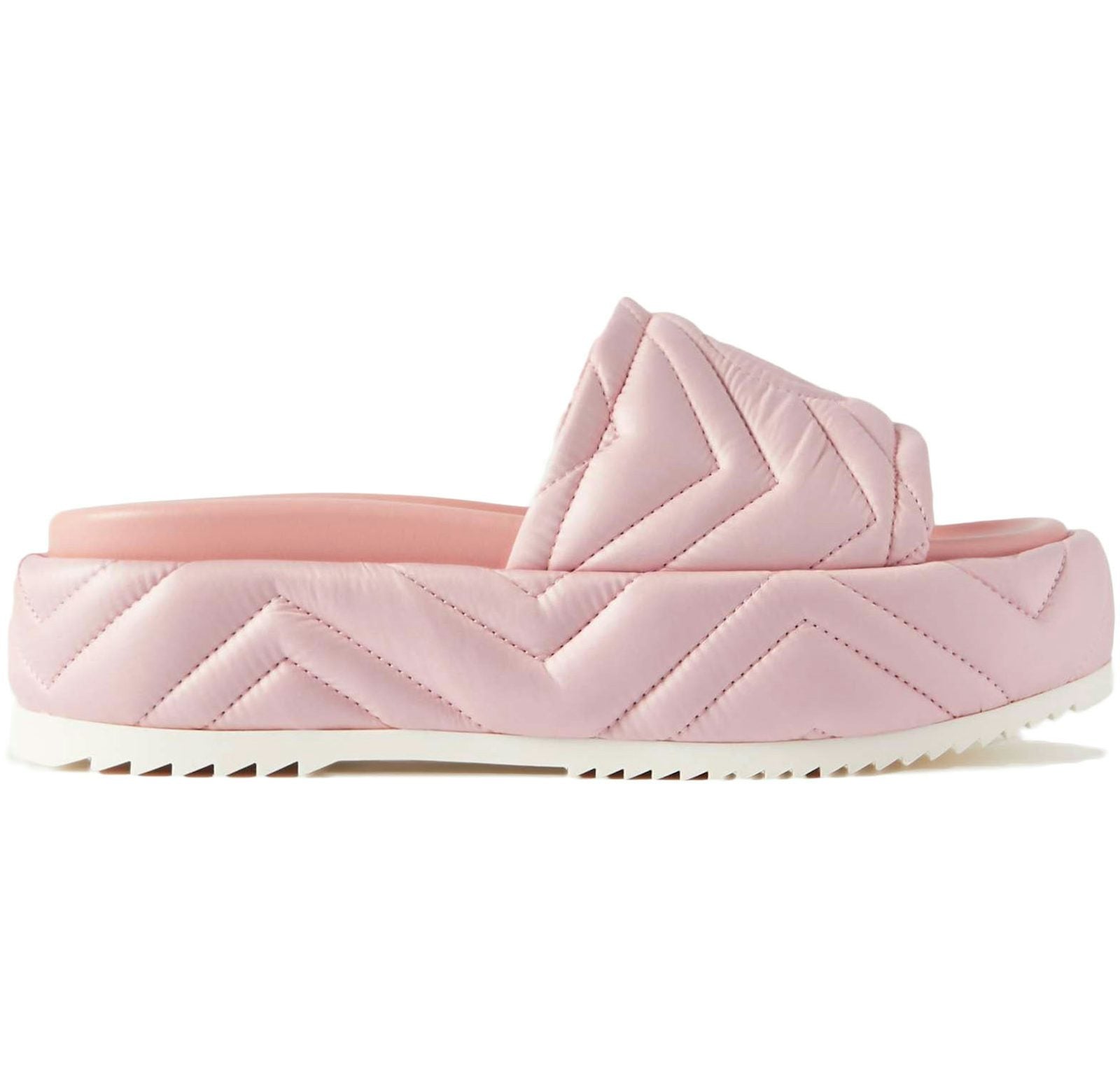 Gucci Quilted Angelina Platform 55 mm Sandal Powder Pink (Women's)