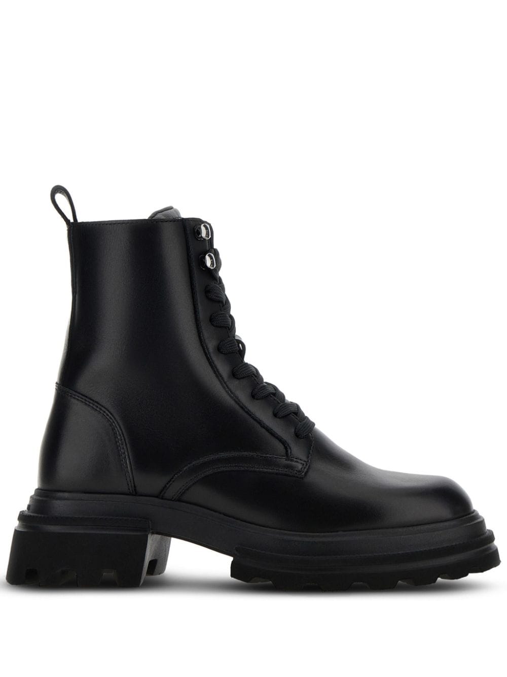 Hogan LEATHER COMBAT BOOTS