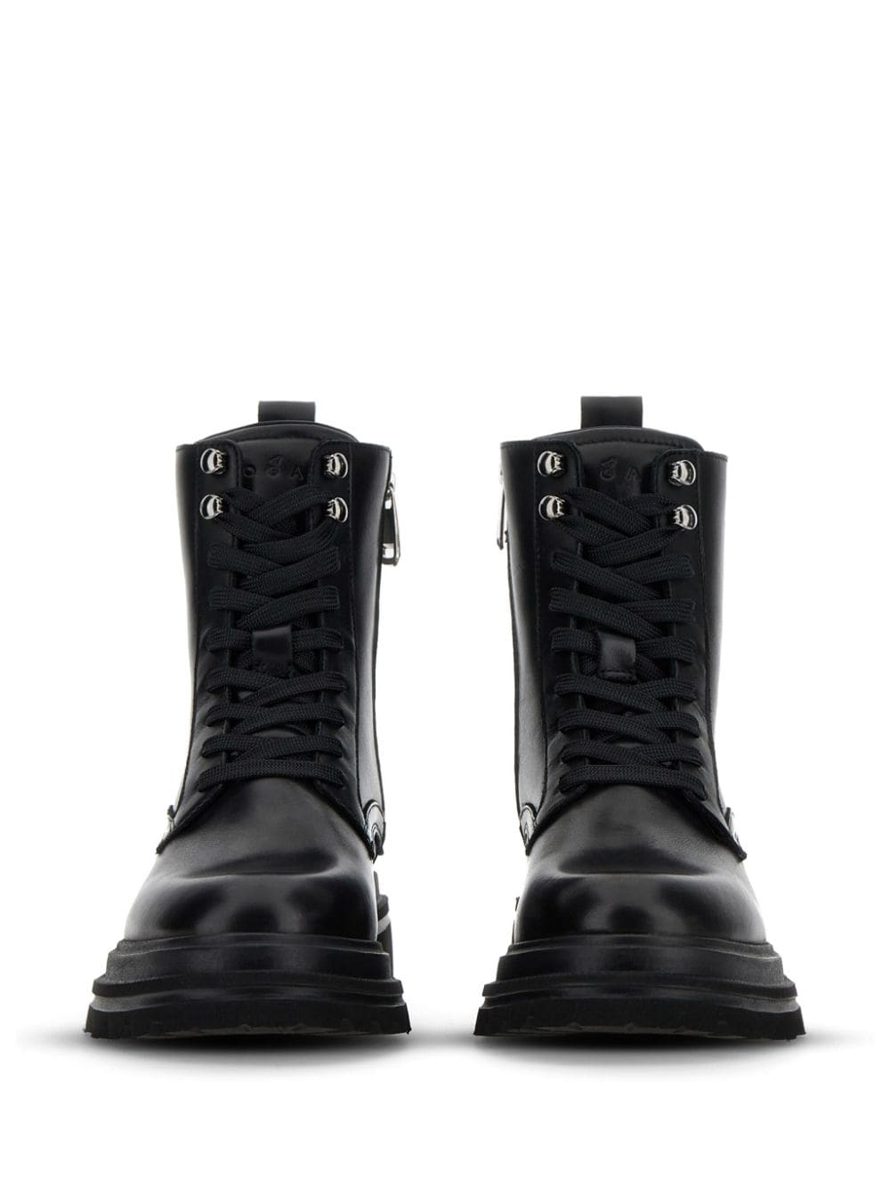 Hogan LEATHER COMBAT BOOTS