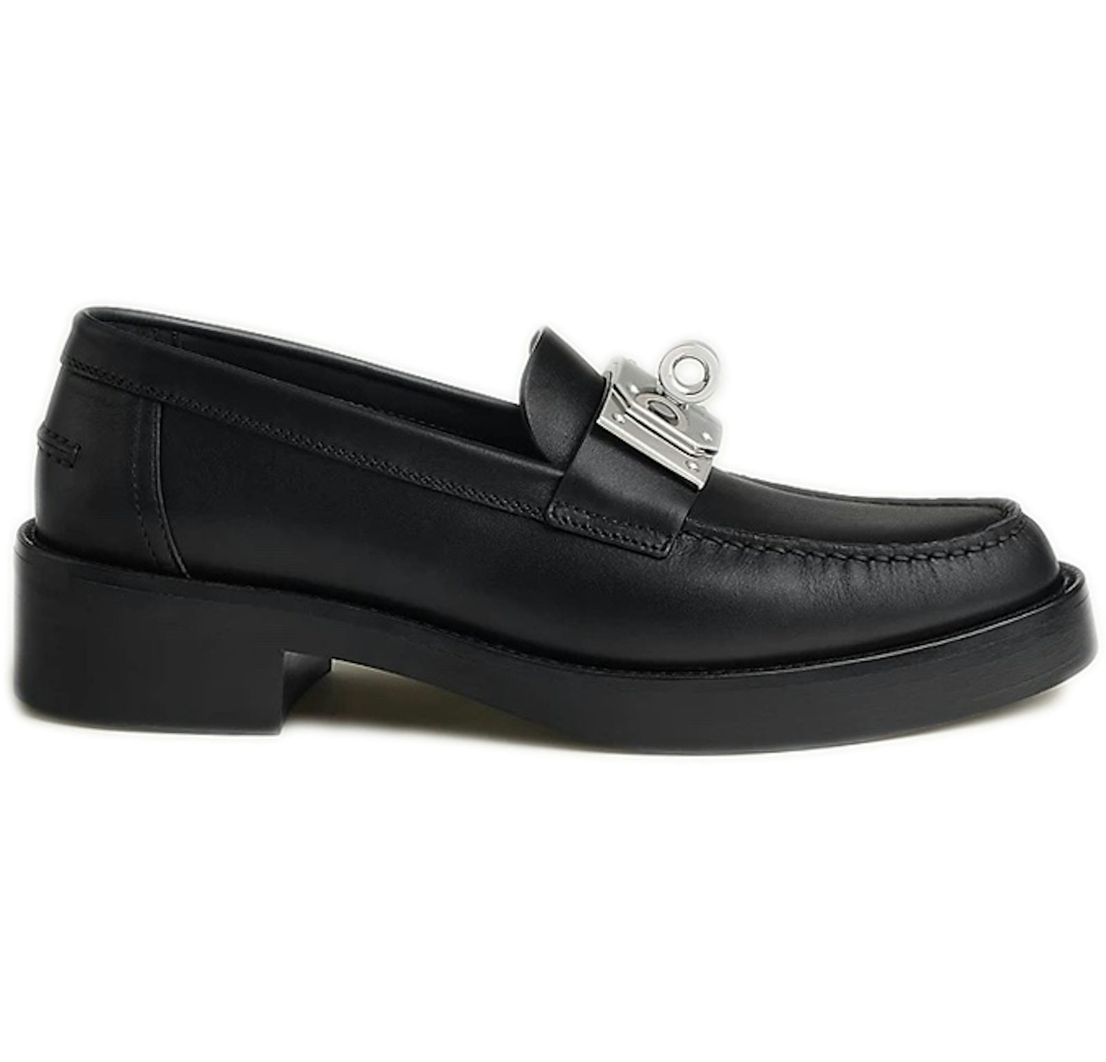 Hermes Hot Loafer Noir Calfskin Leather