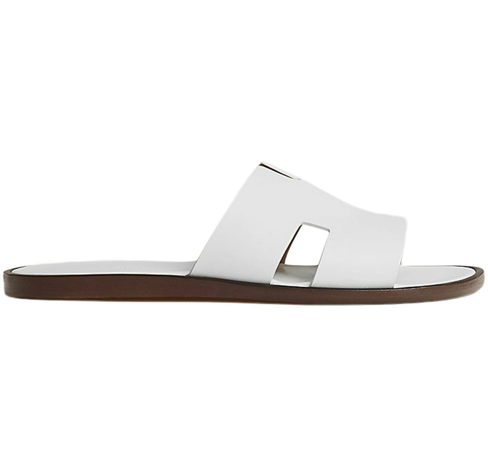 Hermes Izmir Sandal Blanc Smooth Calfskin Leather