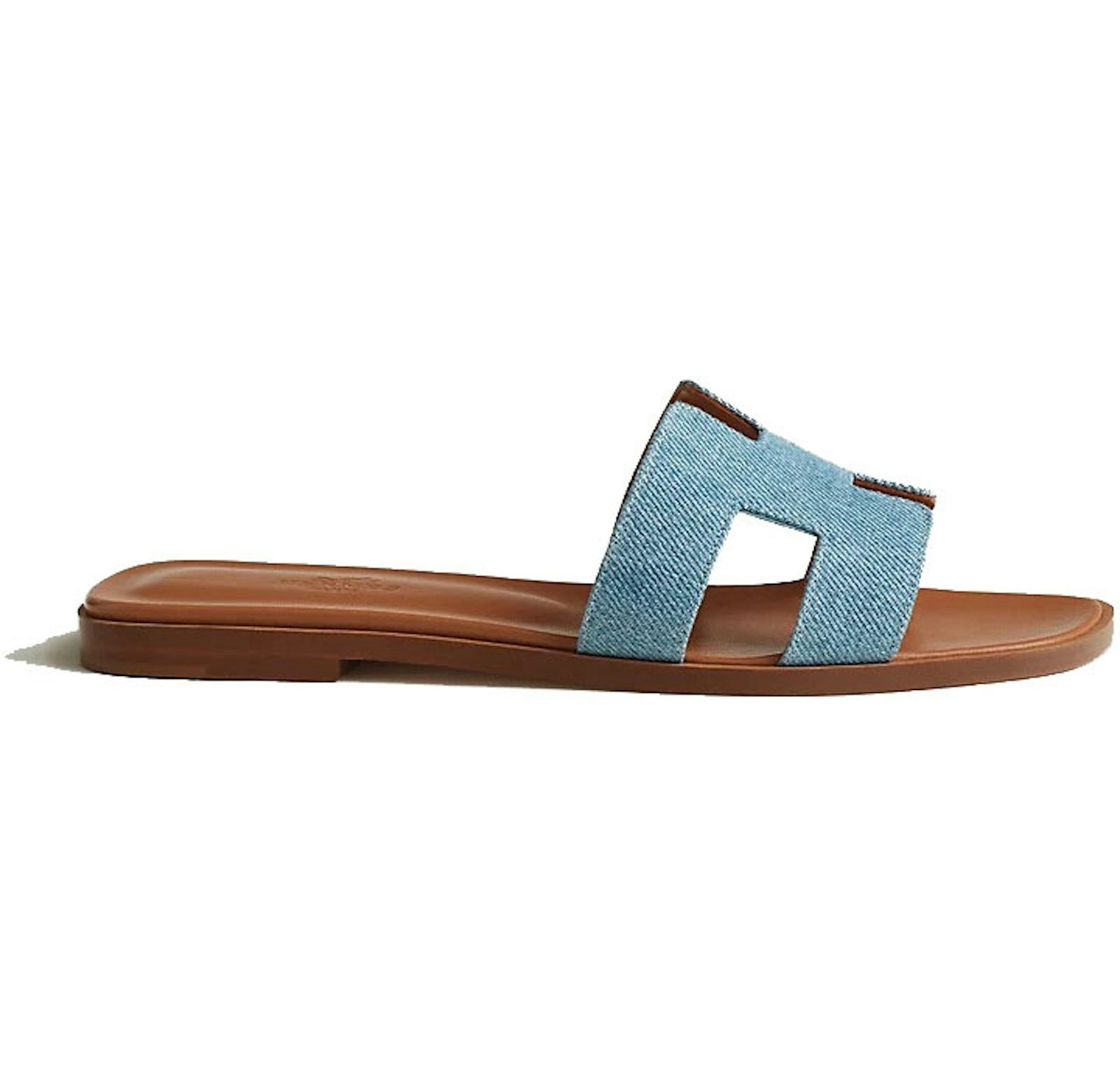 Hermes Oran Sandal Bleu Clair Denim
