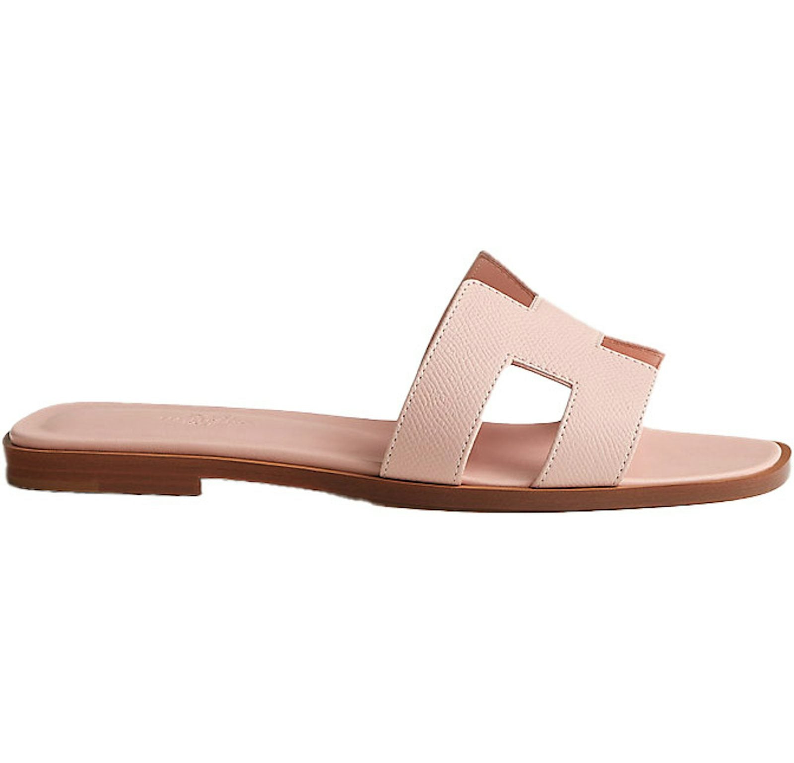 Hermes Oran Sandal Rose Pale Epsome Leather