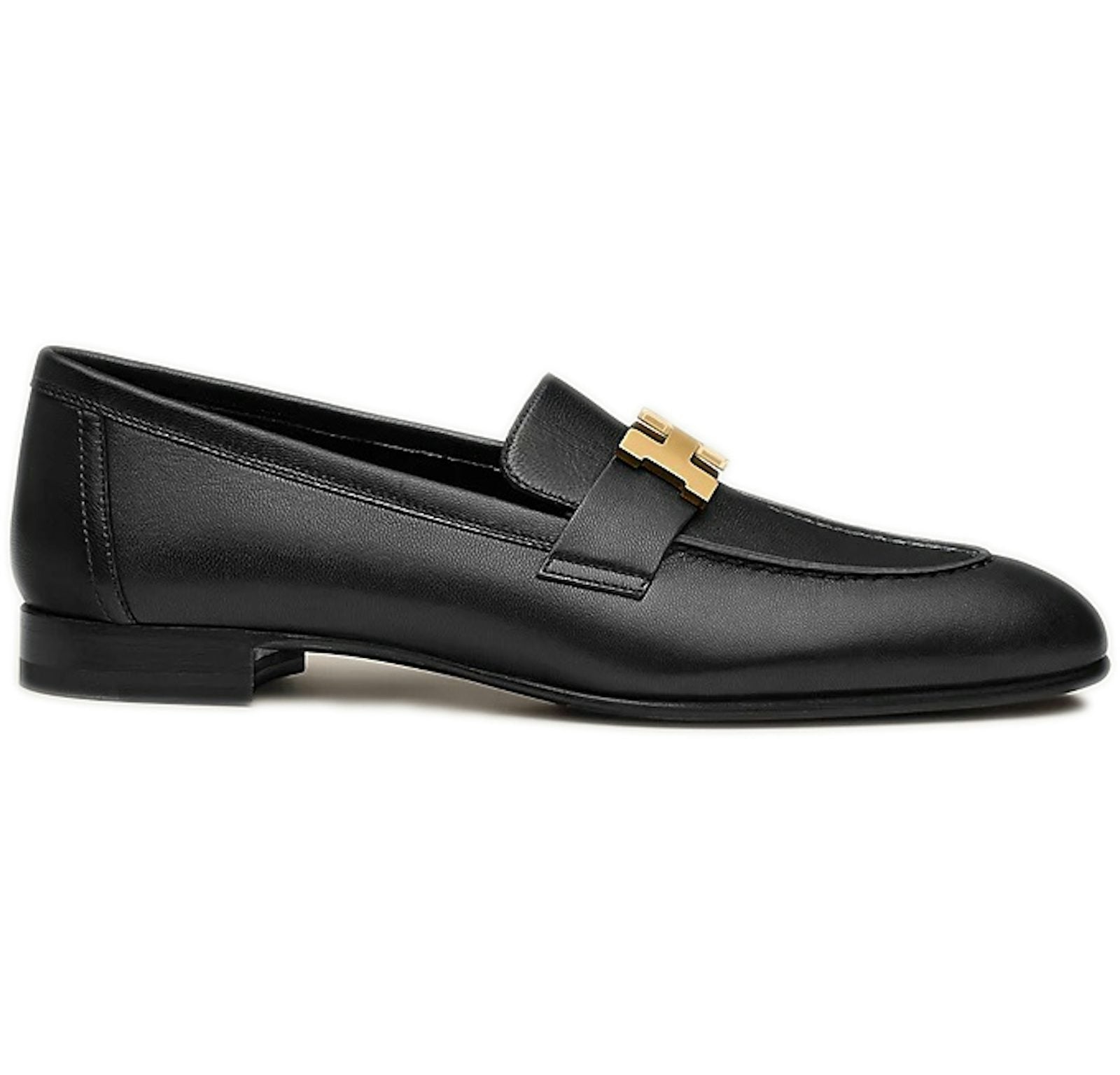 Hermes Paris Loafer Noir Goatskin Leather