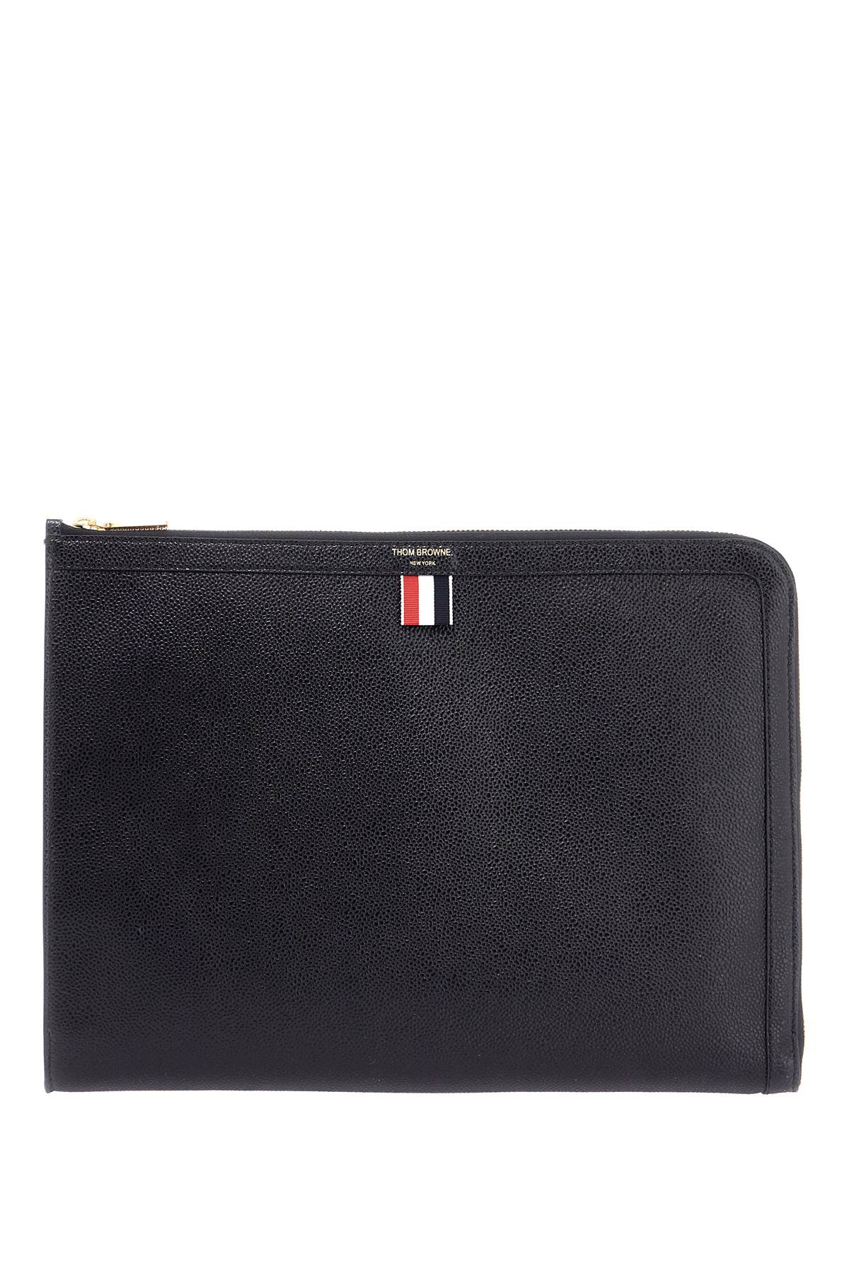 Thom Browne LEATHER LARGE DOCUMENT HOLDER