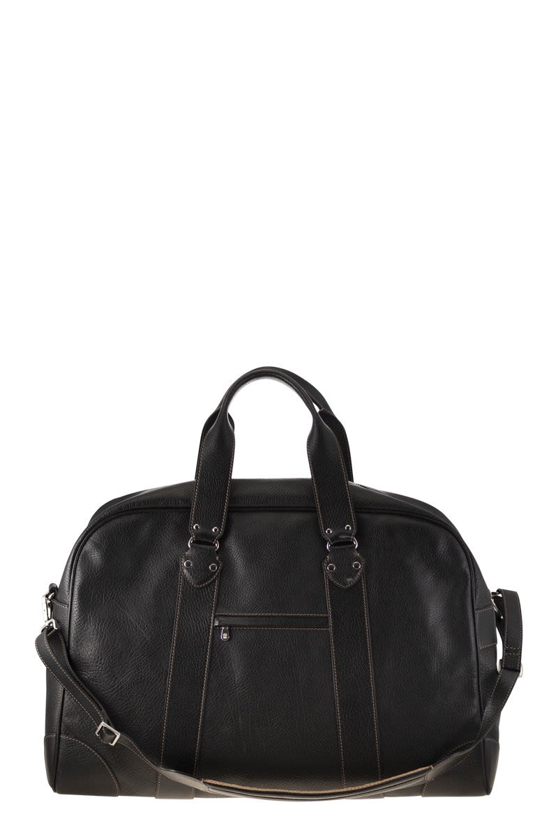Brunello Cucinelli GRAINED CALFSKIN WEEKENDER BAG