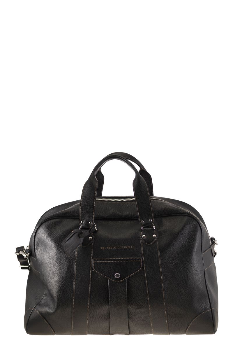 Brunello Cucinelli GRAINED CALFSKIN WEEKENDER BAG