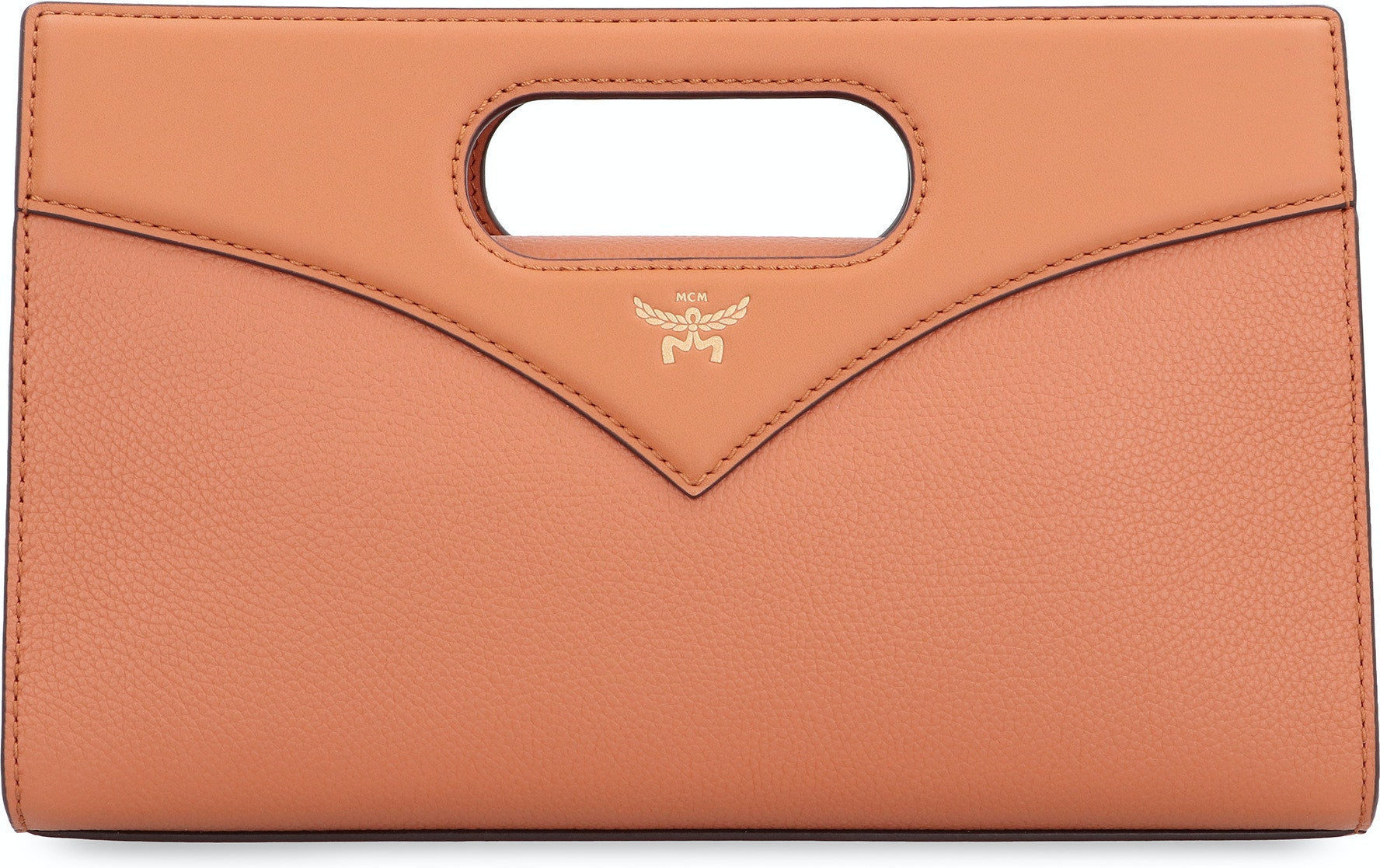 MCM DIAMOND LEATHER MINI TOTE - BROWN