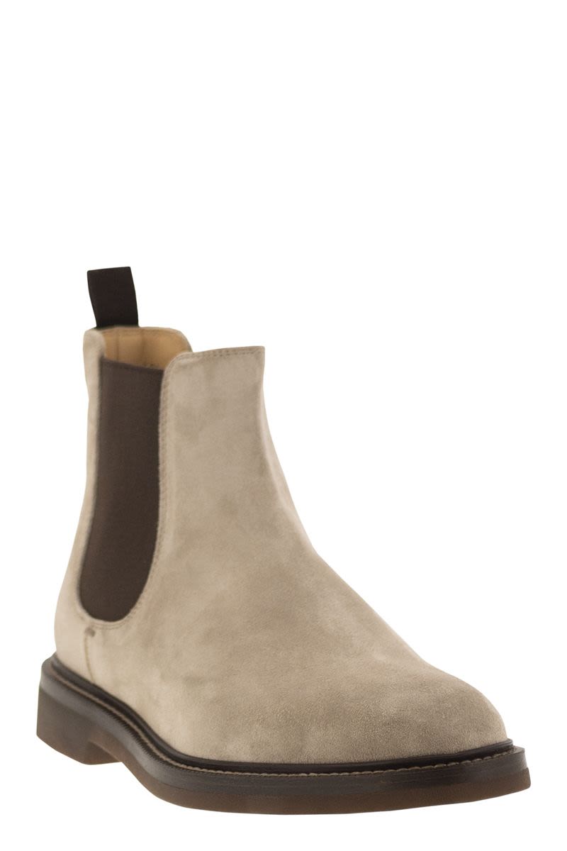 Brunello Cucinelli SUEDE CHELSEA BOOT