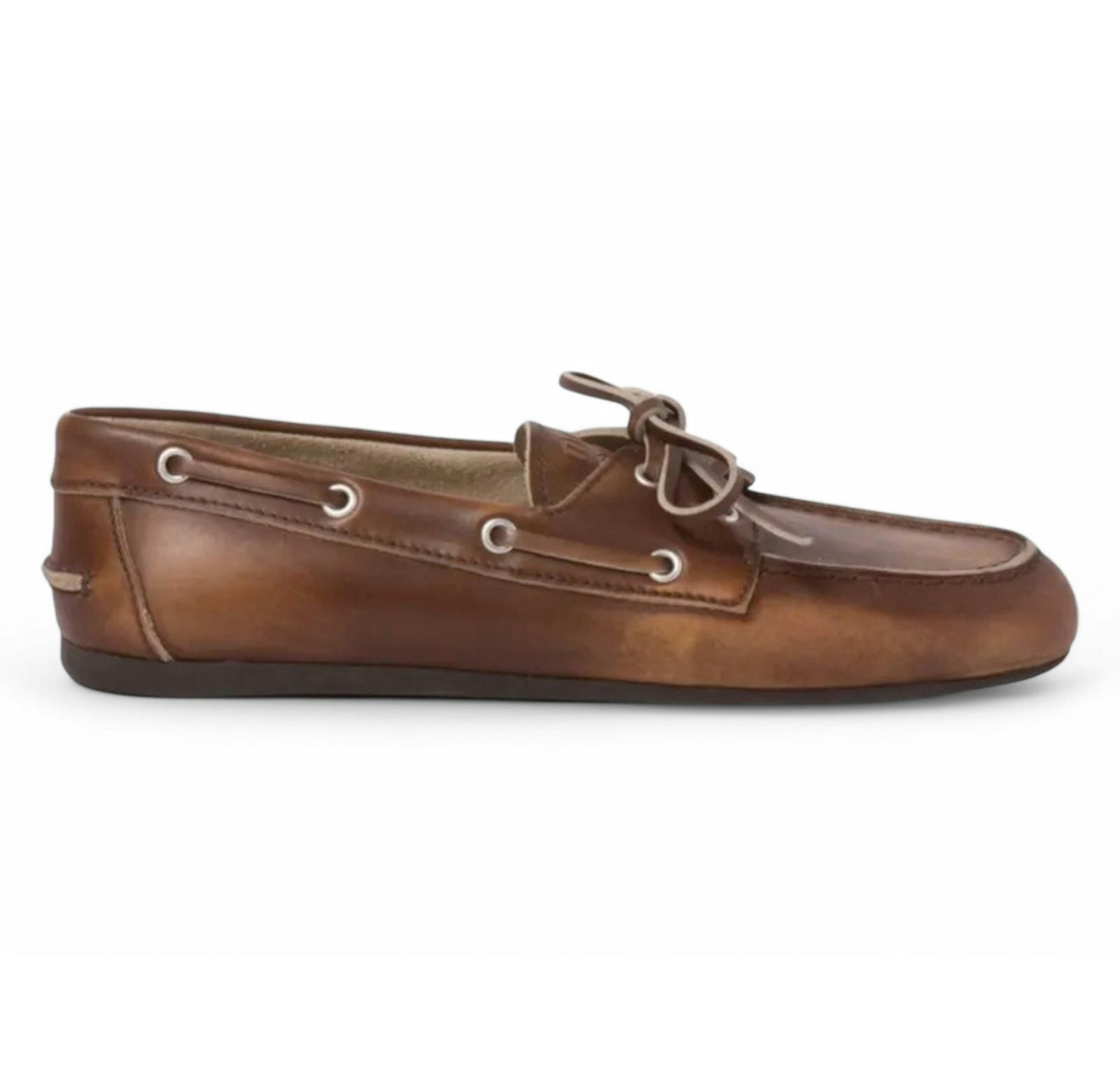 Miu Miu Bleached Leather Loafers Brown (Women's)