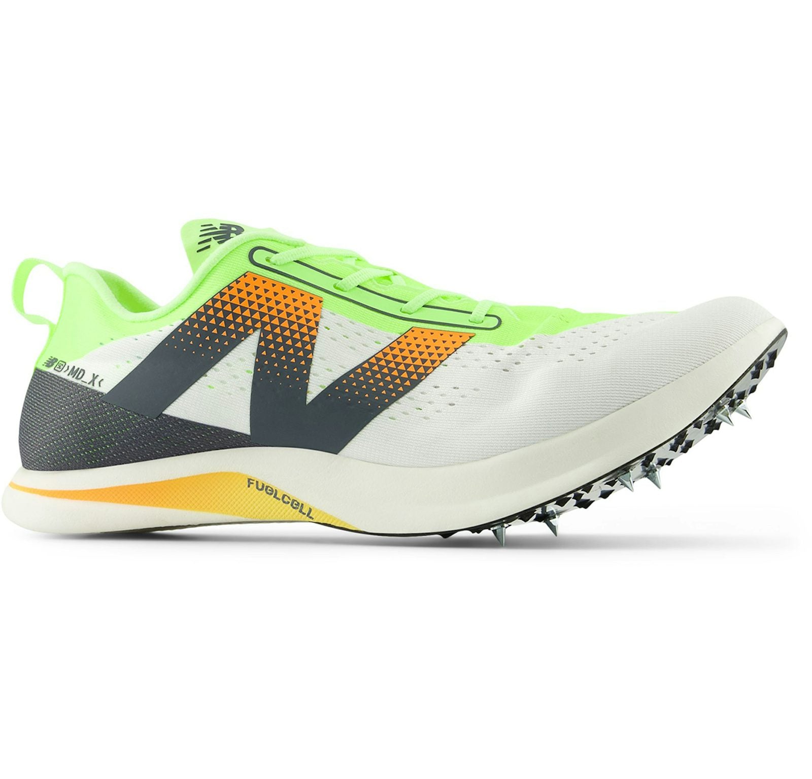 New Balance FuelCell SuperComp MDXv3 White Bleached Lime Glo Hot Mango