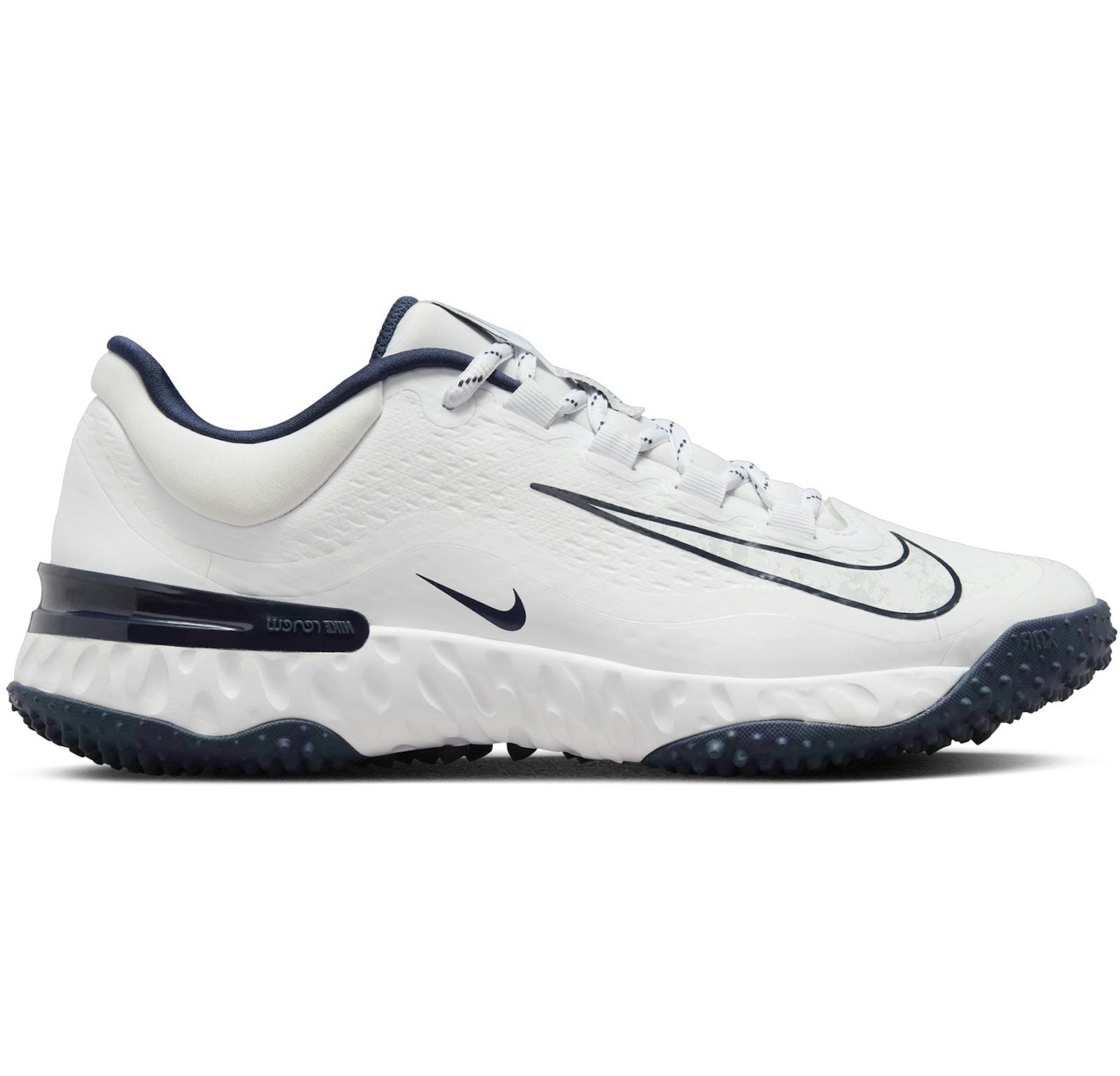 Nike Alpha Huarache Elite 4 Turf White Midnight Navy Navy Pure Platinum (Women's)