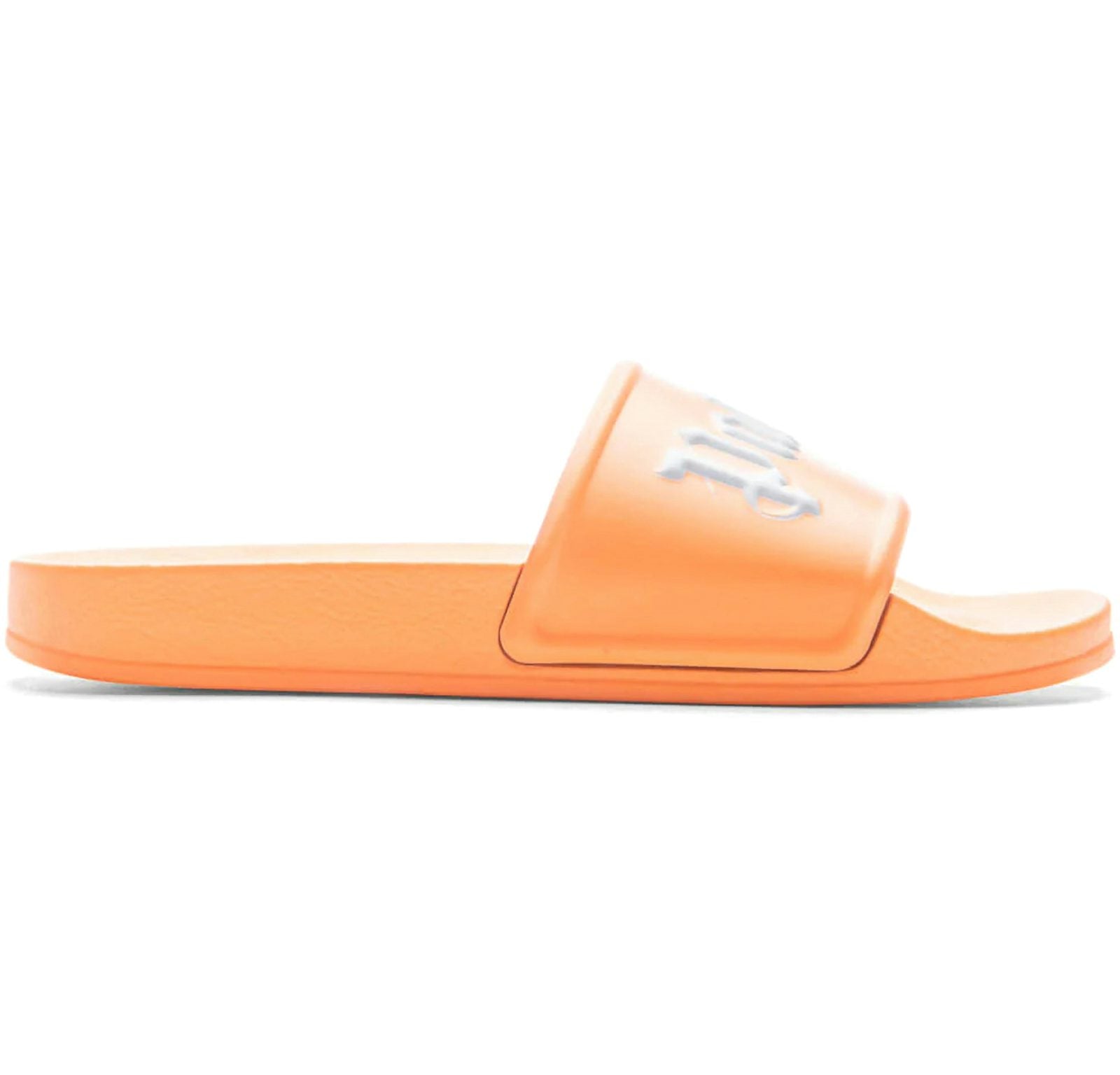 Palm Angels Logo Pool Slides Orange White