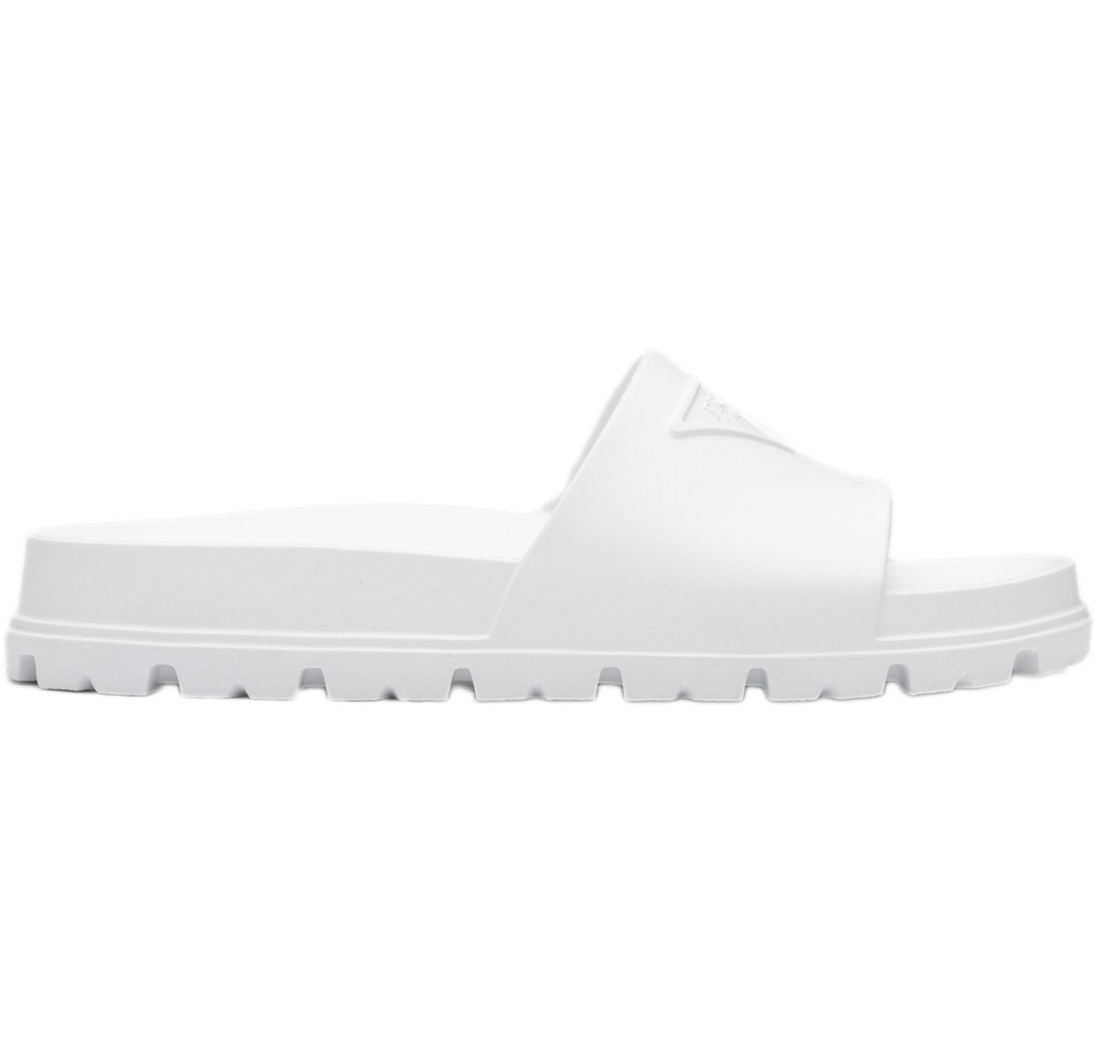 Prada Rubber Slides White (Women's)