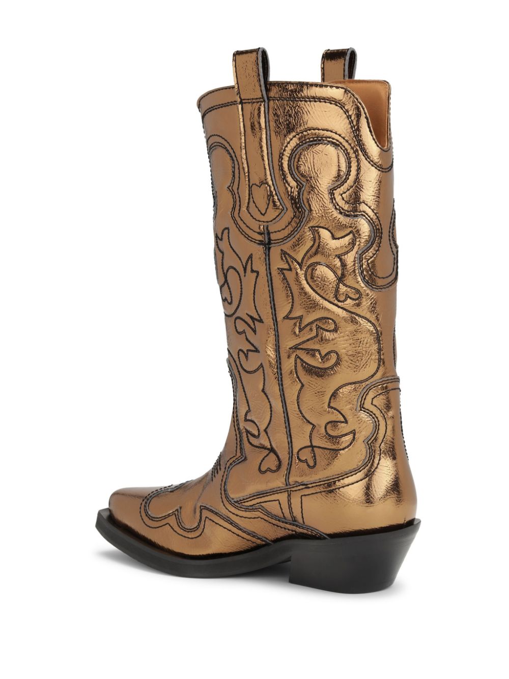 Ganni EMBROIDERED WESTERN BOOTS