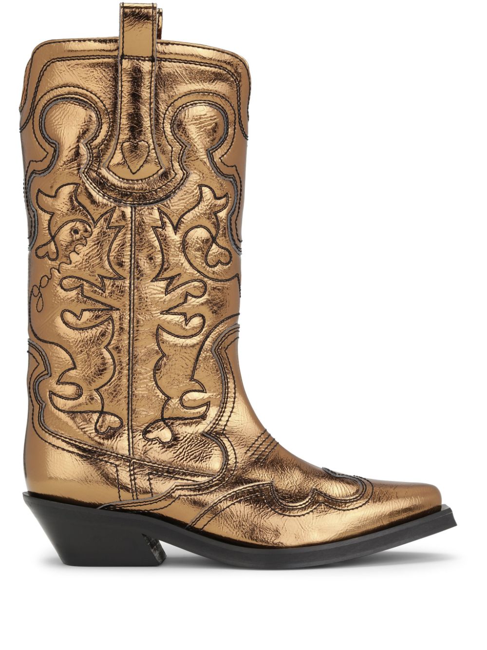 Ganni EMBROIDERED WESTERN BOOTS