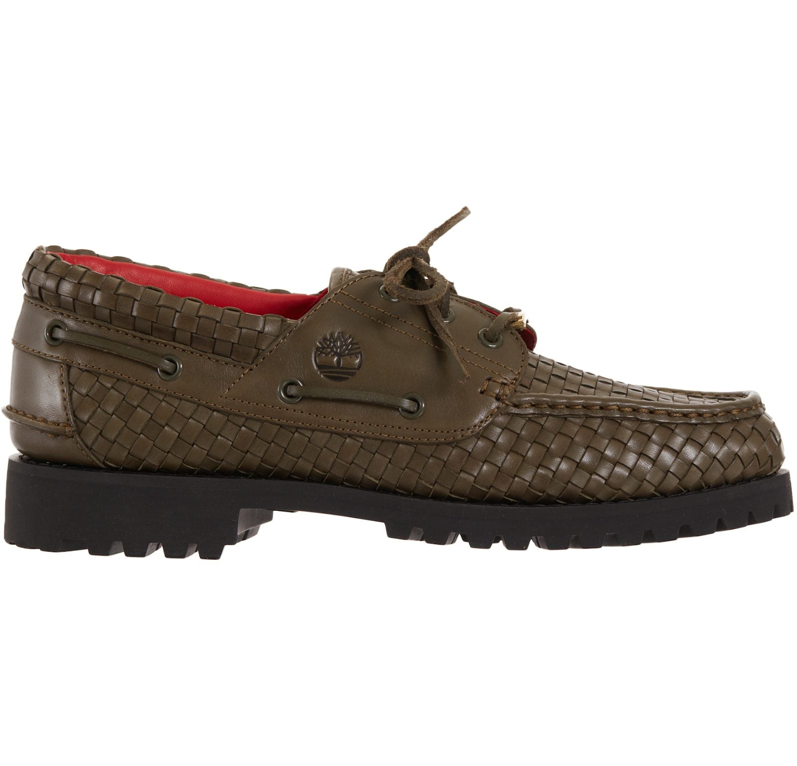 Timberland Woven Leather 3-Eye Lug Supreme Olive