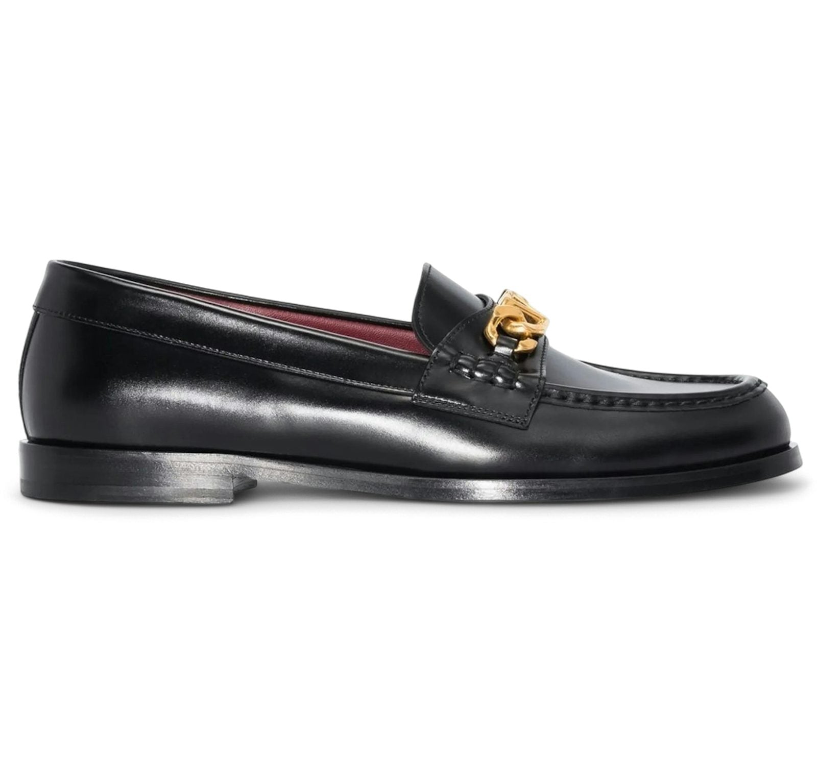 Valentino Garavani Chain V Logo Loafer Black