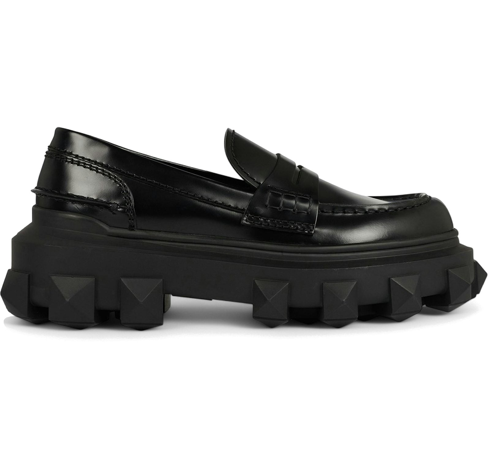Valentino Garavani Trackstud Loafer Black