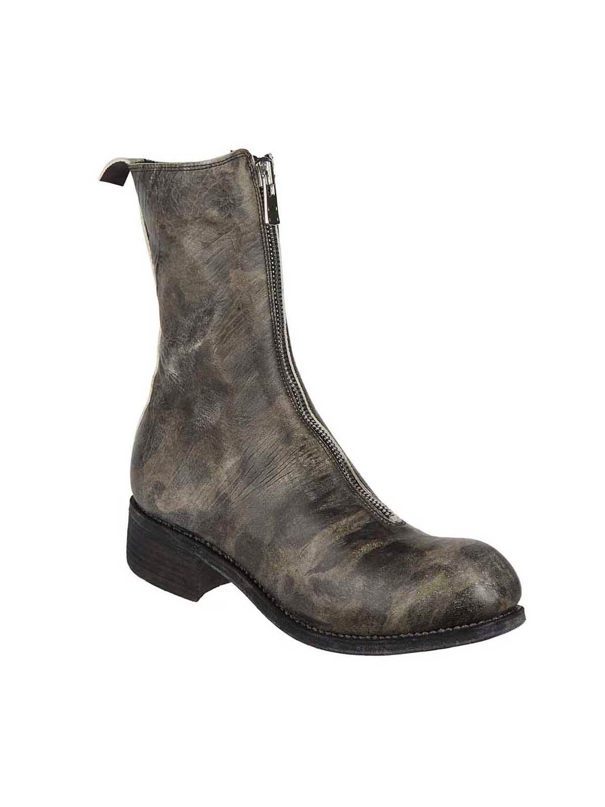 Guidi LEATHER BOOTS WITH FRONT ZIP