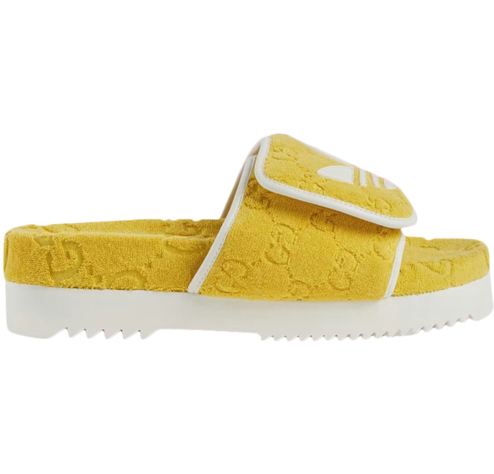 adidas x Gucci GG Platform Sandal Yellow Cotton
