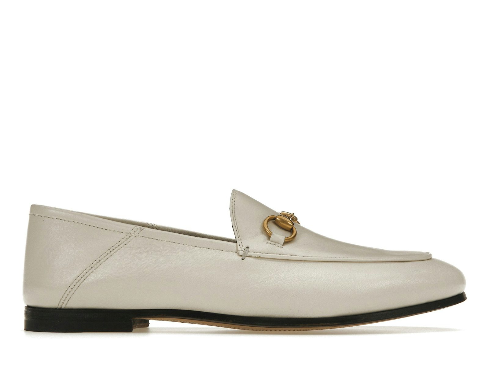Gucci Horsebit Slip On Loafer White Leather 0
