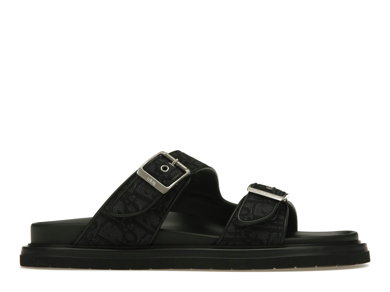 Dior Aqua Sandals Black Oblique Canvas 0