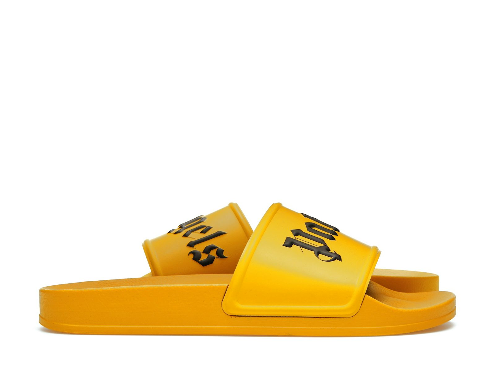 Palm Angels Pool Slides Yellow Black 0