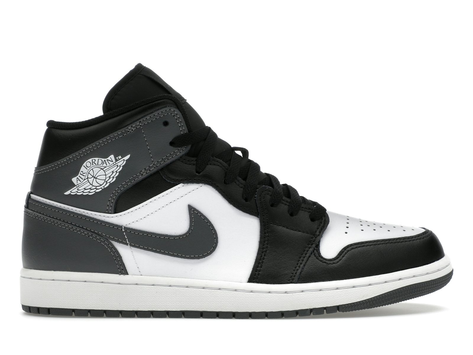 Jordan 1 Mid Black White Iron Grey 0