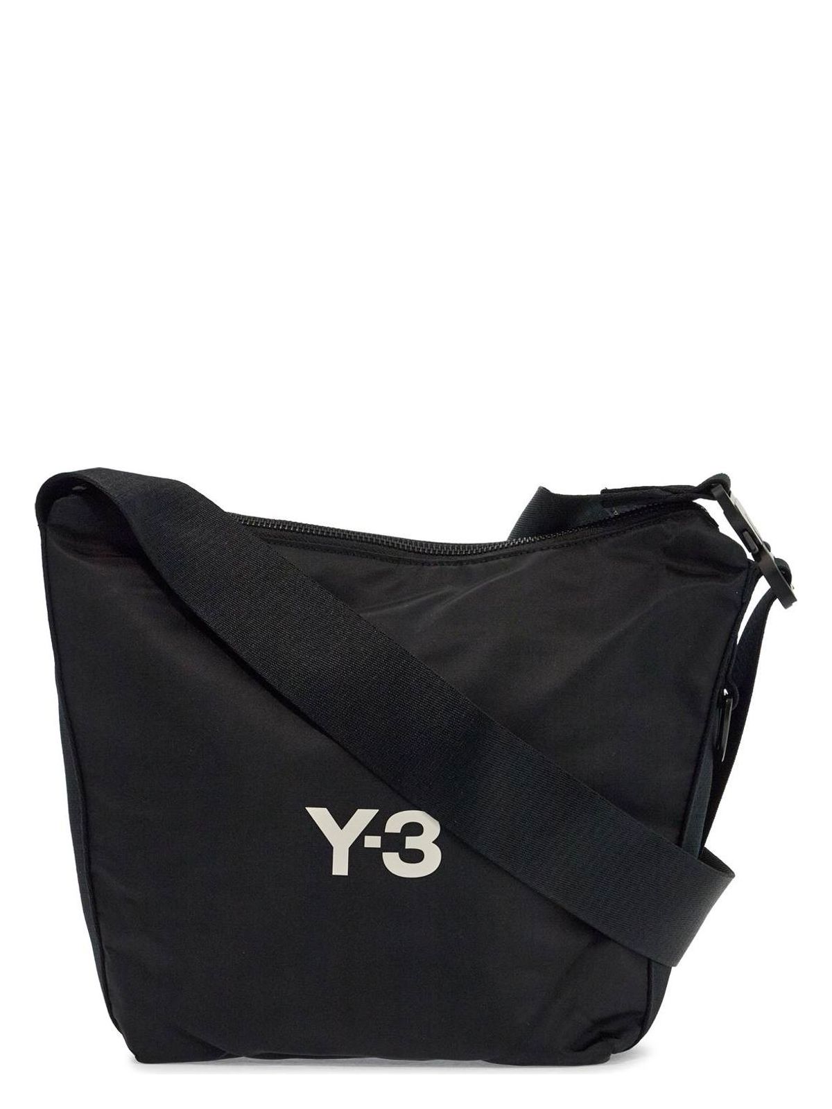 Y-3 BLACK RECYCLED POLYESTER SACOCHE WITH ADJUSTABLE STRAP