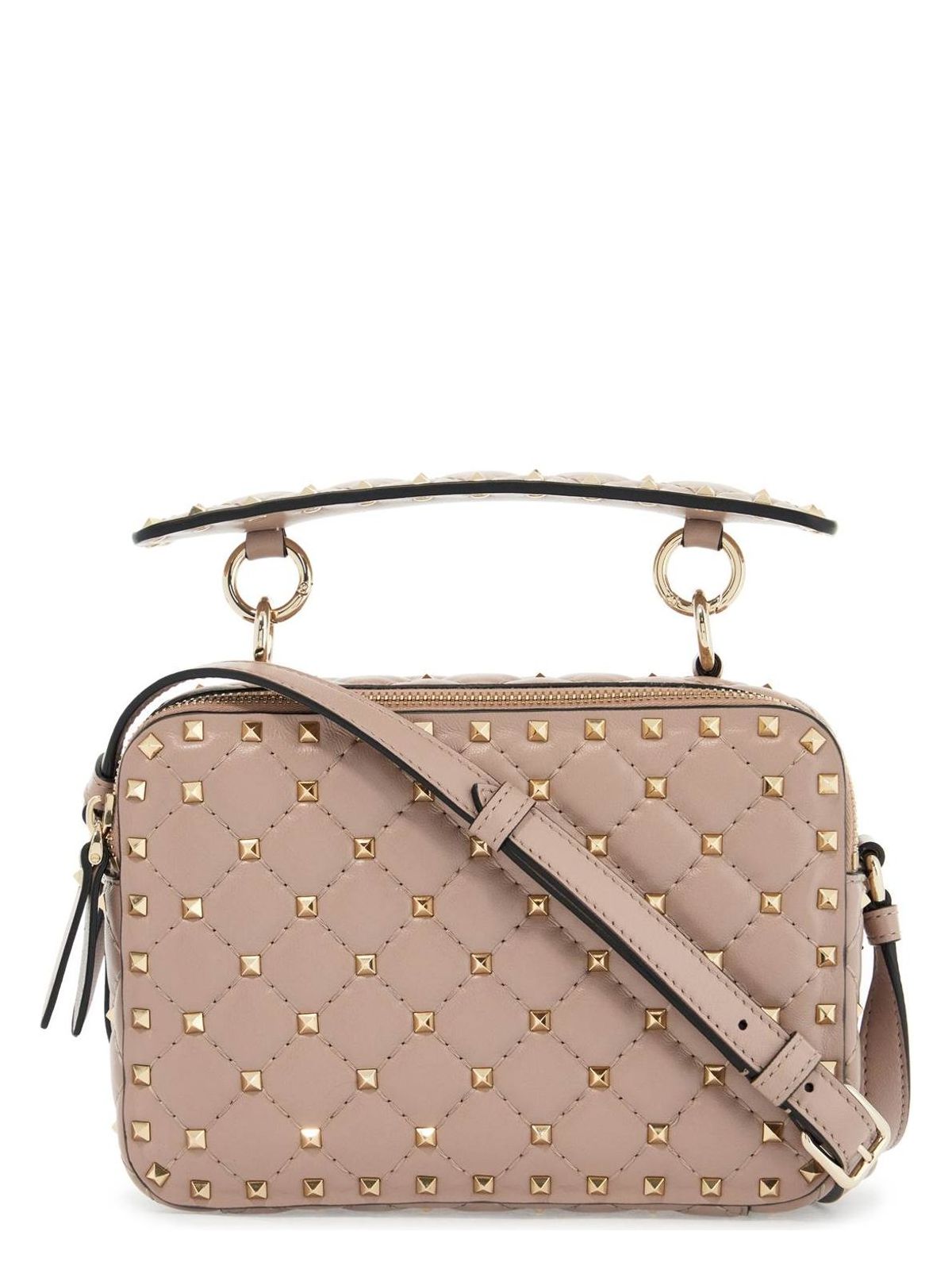 Valentino Garavani QUILTED POUDRé SHOULDER BAG WITH GOLDEN STUDS