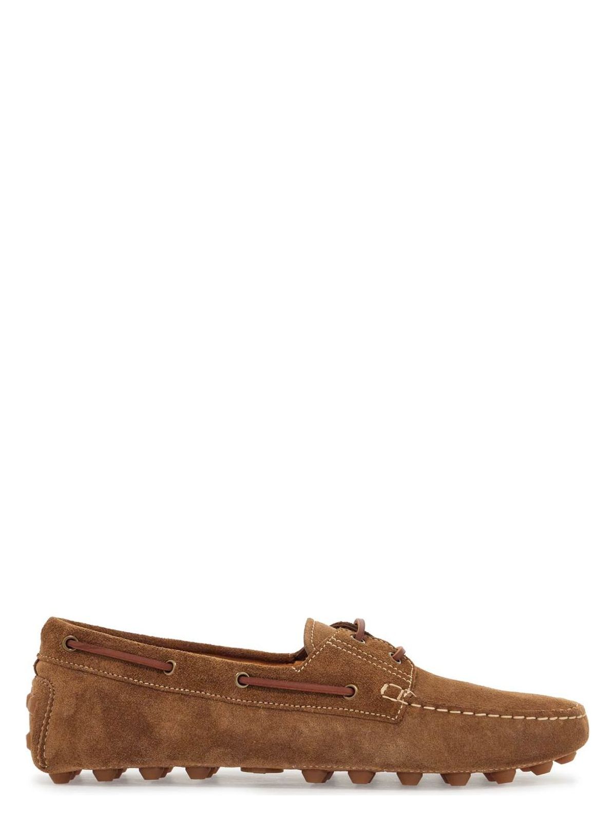 Tod's SUEDE GOMMINO BUBBLE LACE-UP BOAT LOAFERS